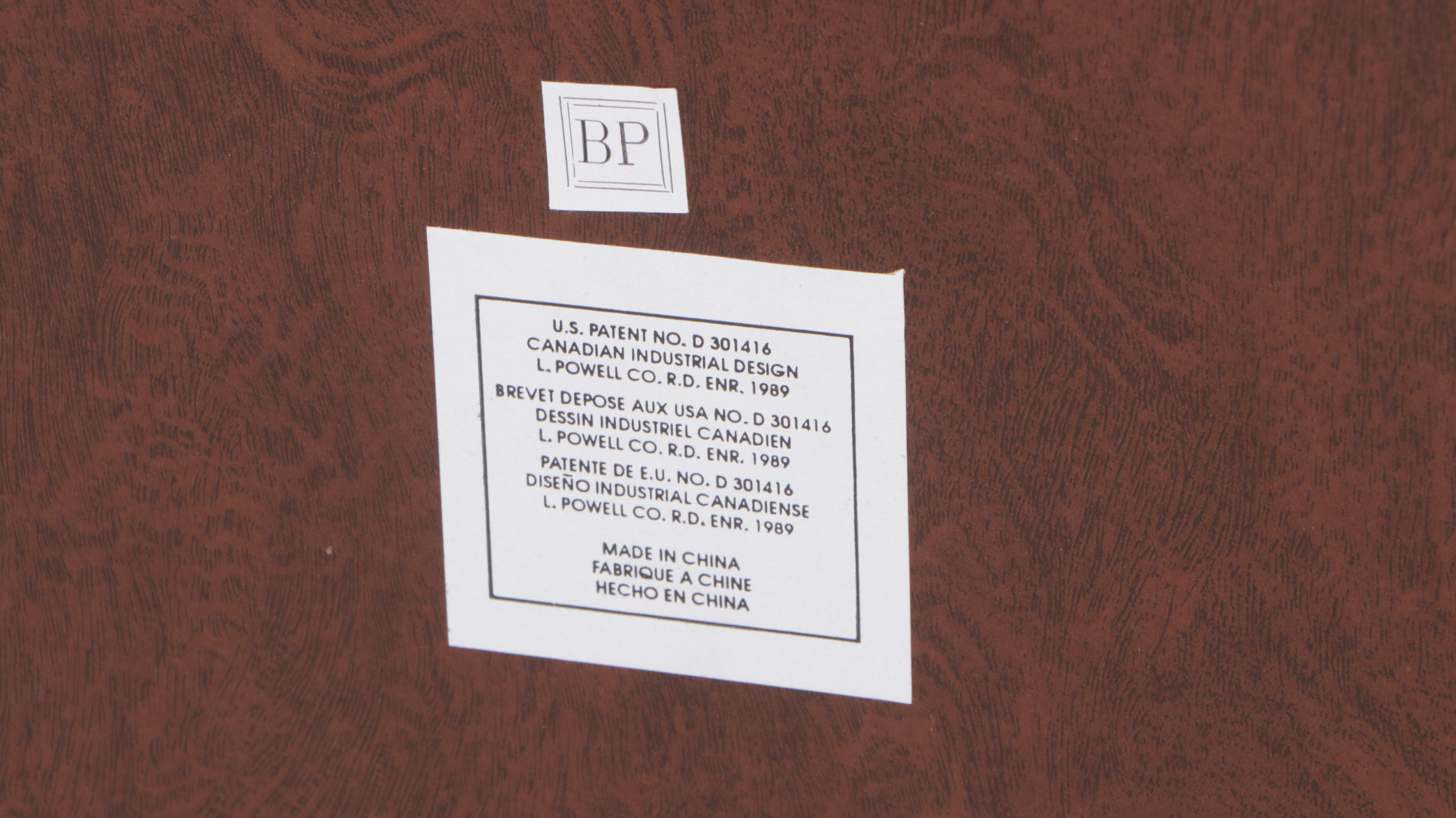 L. Powell Co. Queen Anne Style Mahogany-Stained Jewelry Cabinet