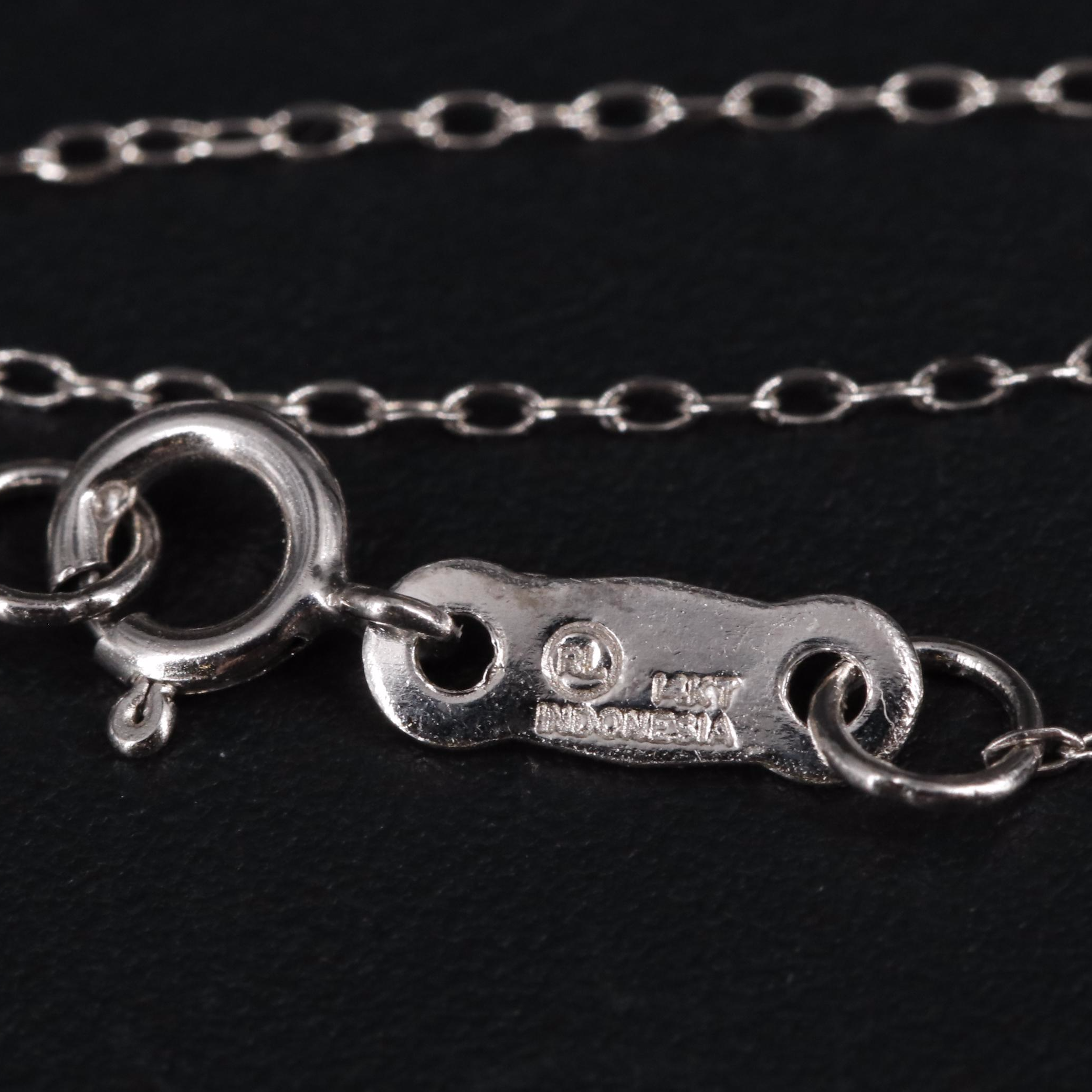 14K Stationary Bar Chain Necklace