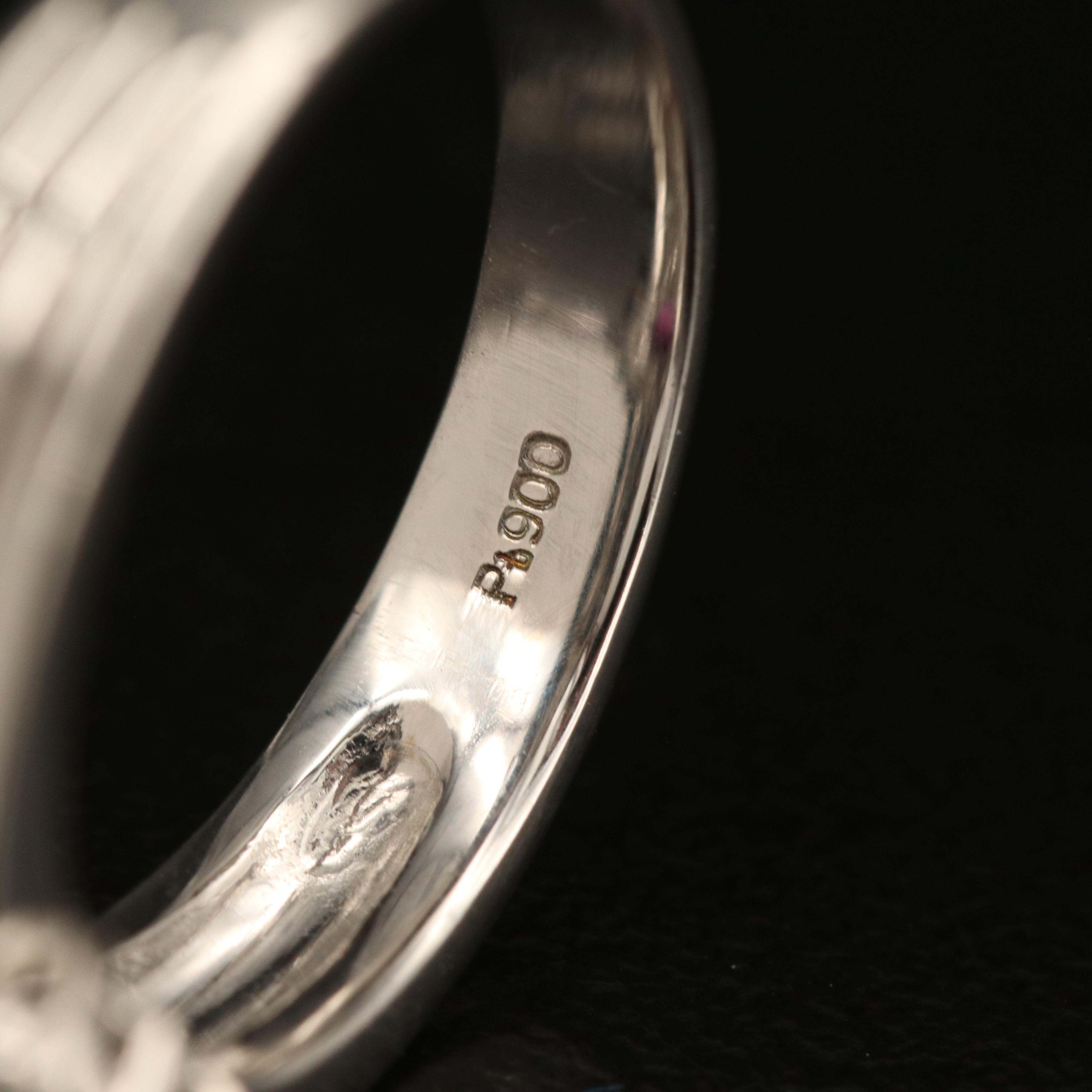 Platinum Ruby and Diamond Ring