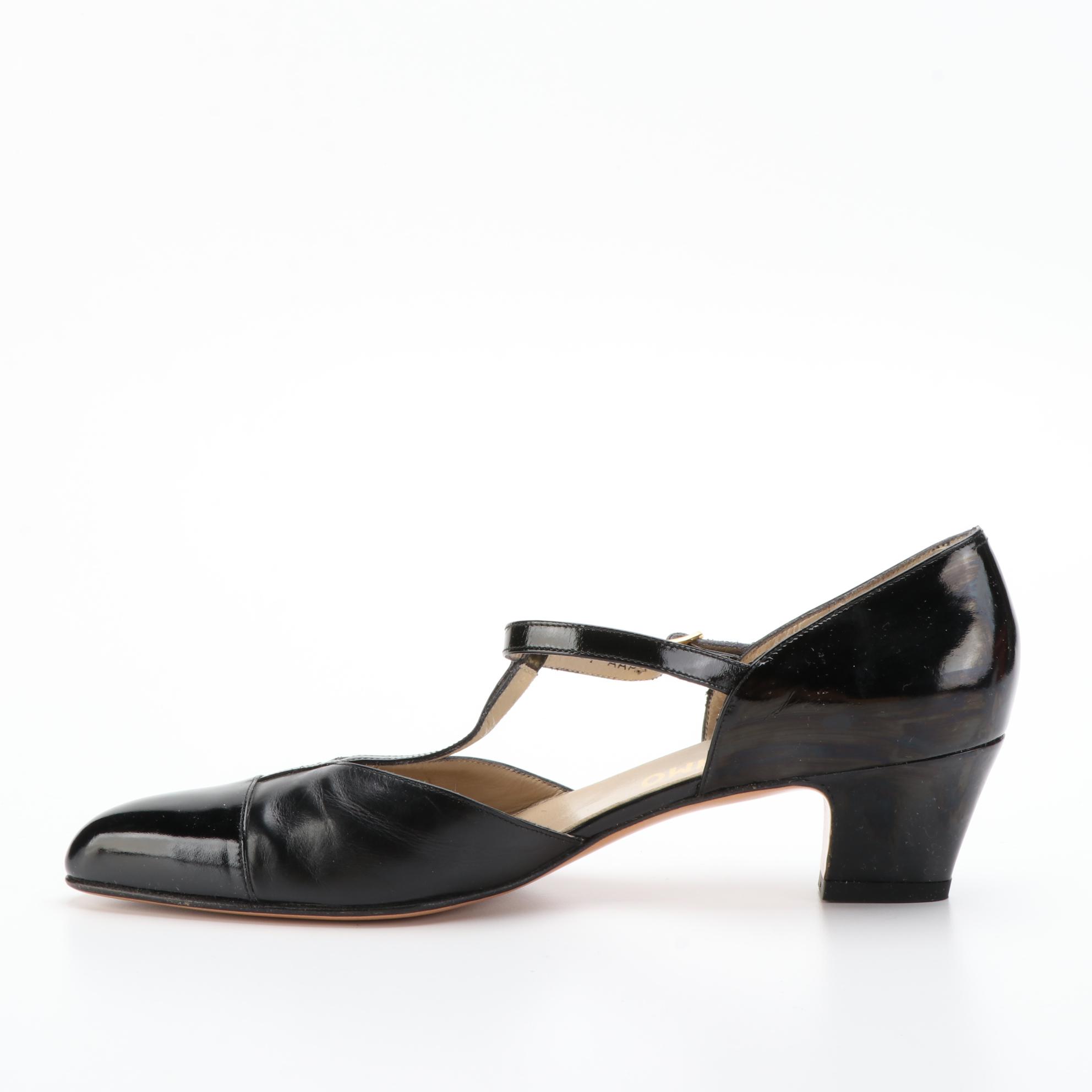 Salvatore Ferragamo T- Strap, Ankle Strap and Slingback Shoes