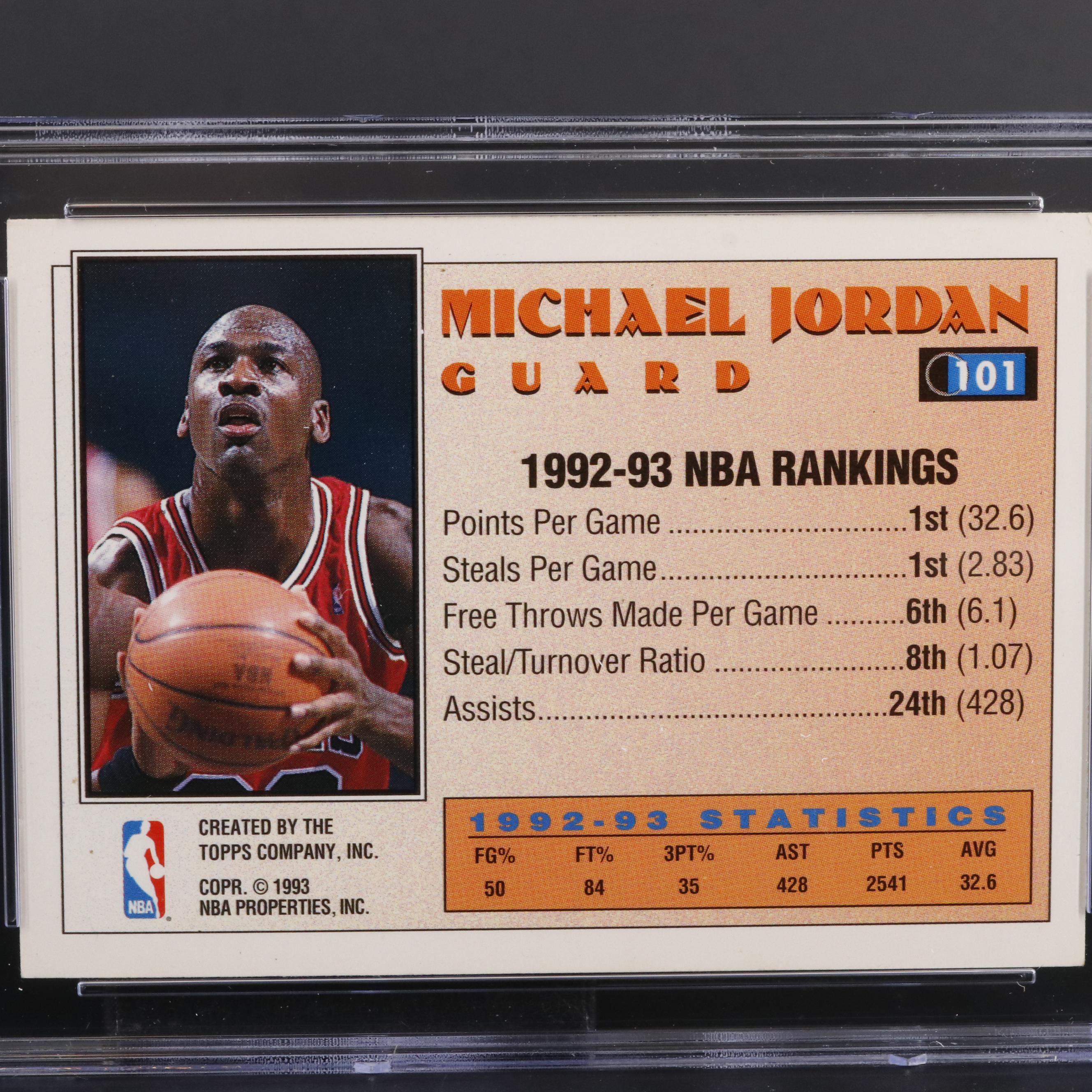 1993-94 Topps All-Star Michael Jordan CSG 9 #101 Chicago Bulls