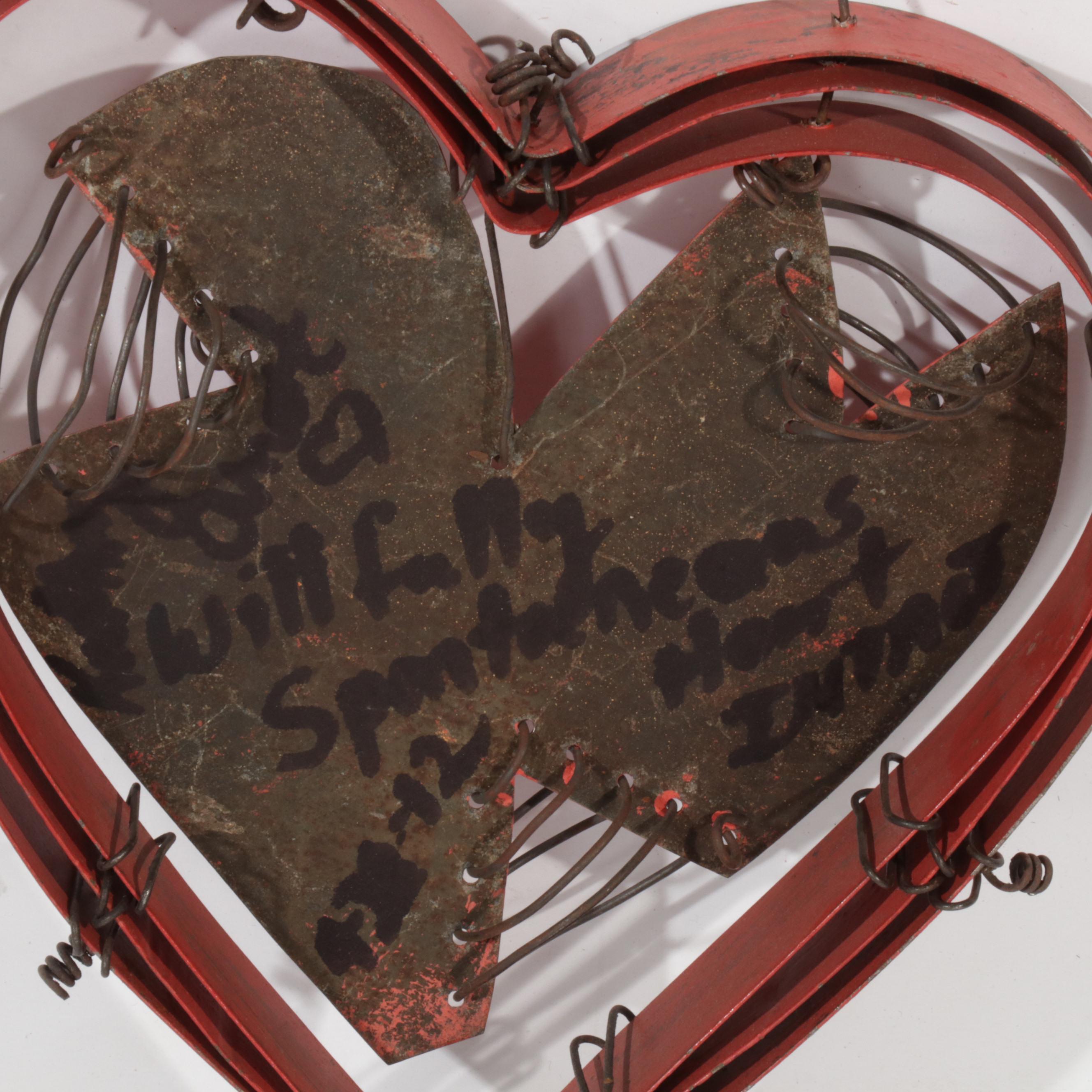 Kathryn Arnett Folk Art Hand-Painted Metal Hanging Assemblages