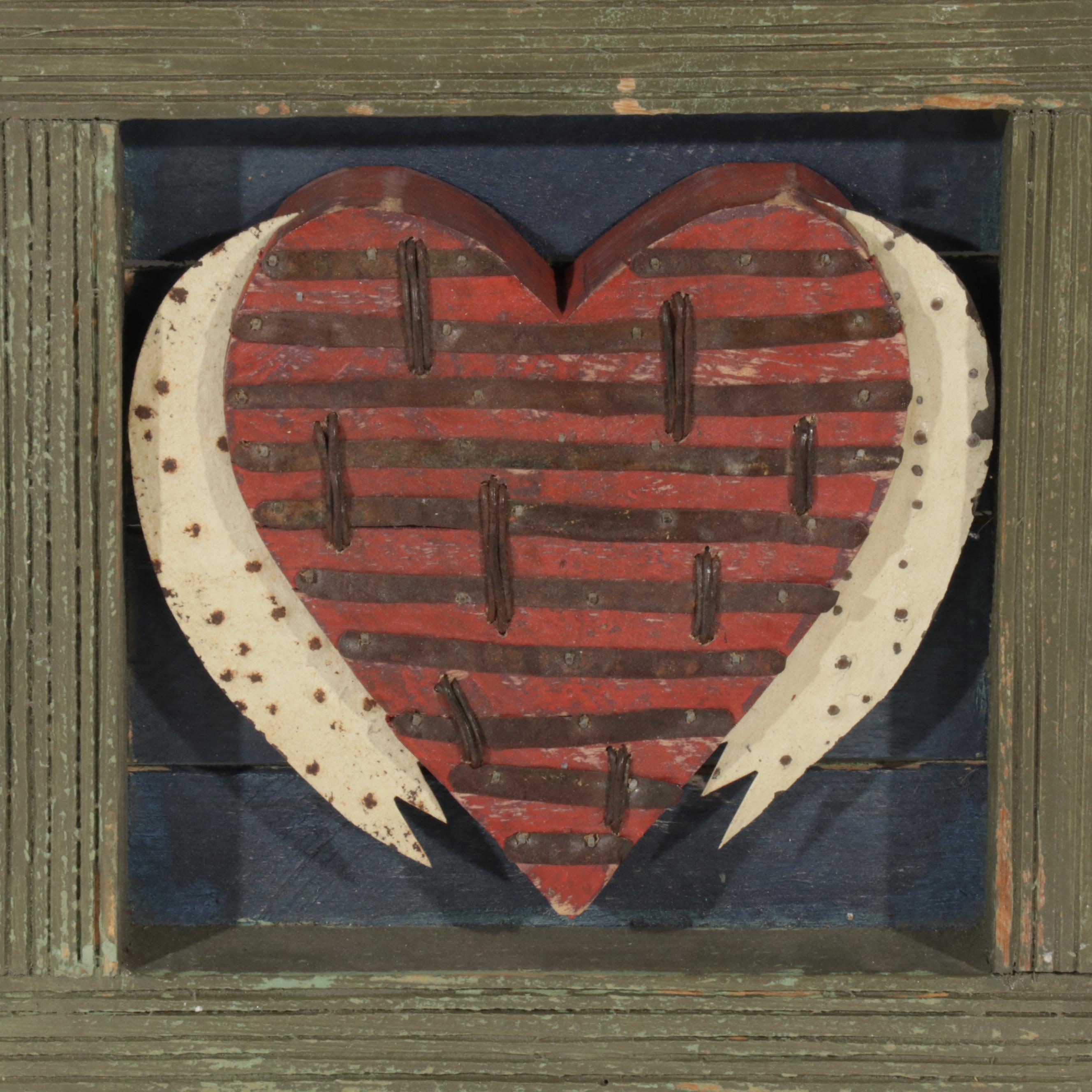 Kathryn Arnett Folk Art Hand-Painted Metal Hanging Assemblages