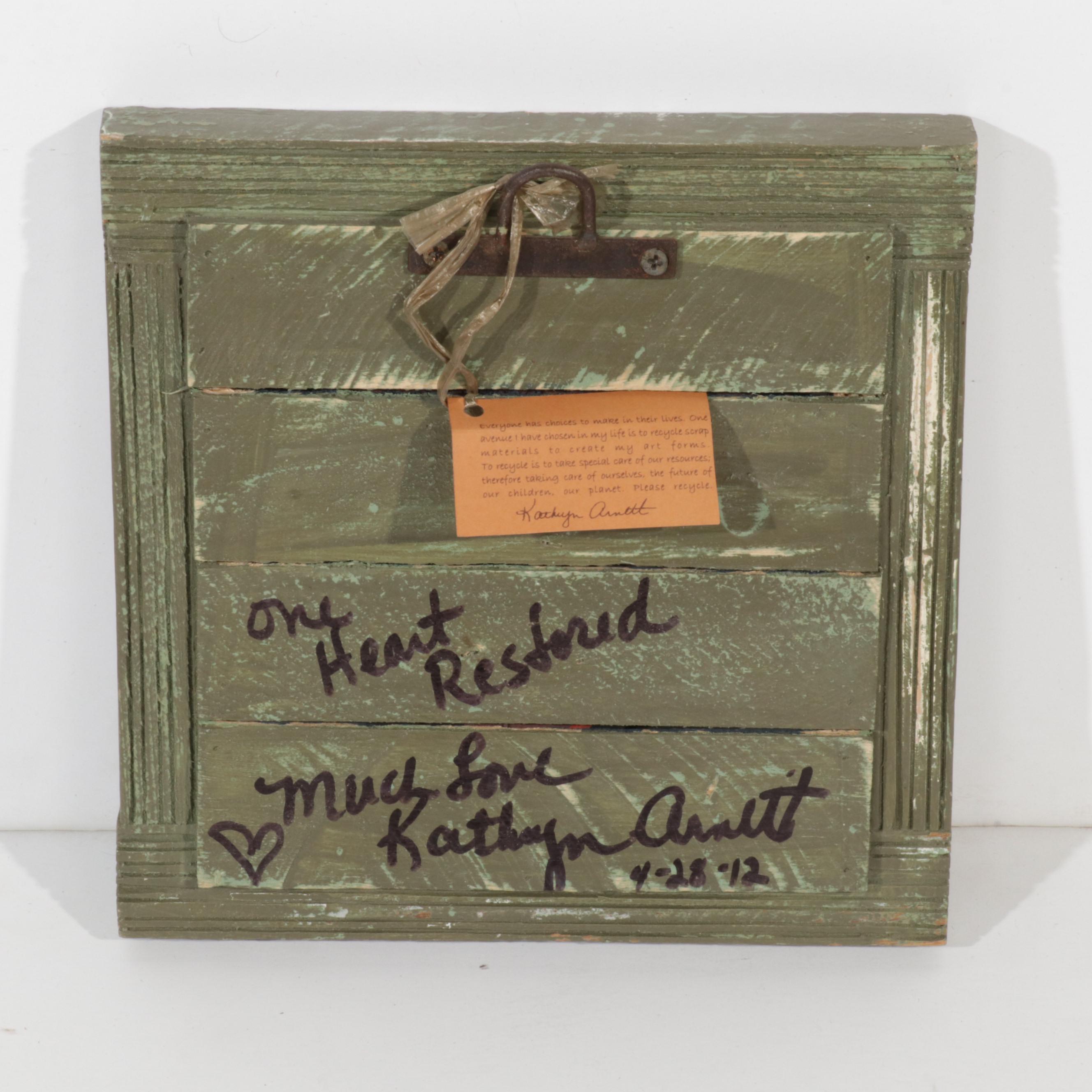 Kathryn Arnett Folk Art Hand-Painted Metal Hanging Assemblages