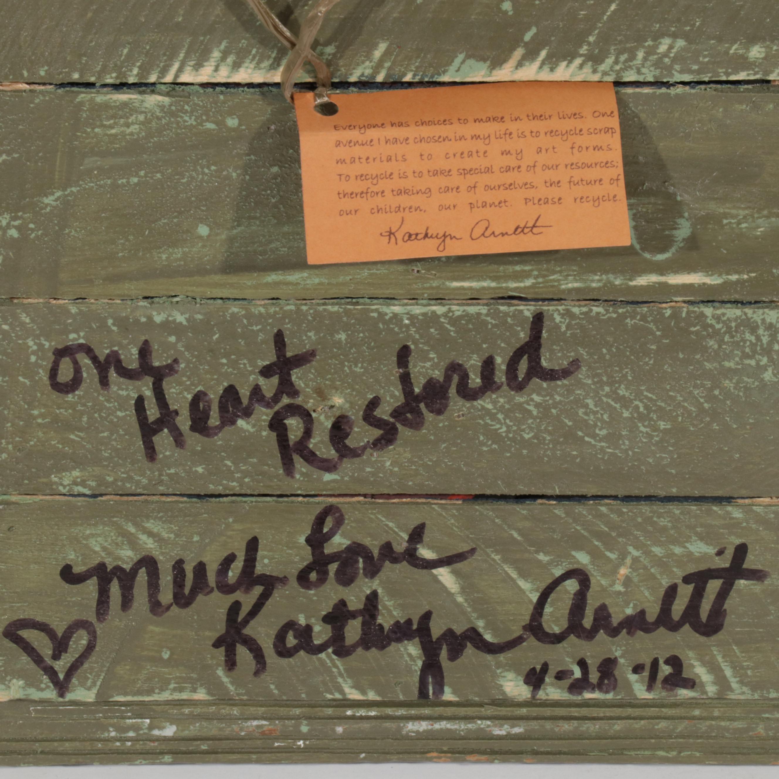 Kathryn Arnett Folk Art Hand-Painted Metal Hanging Assemblages