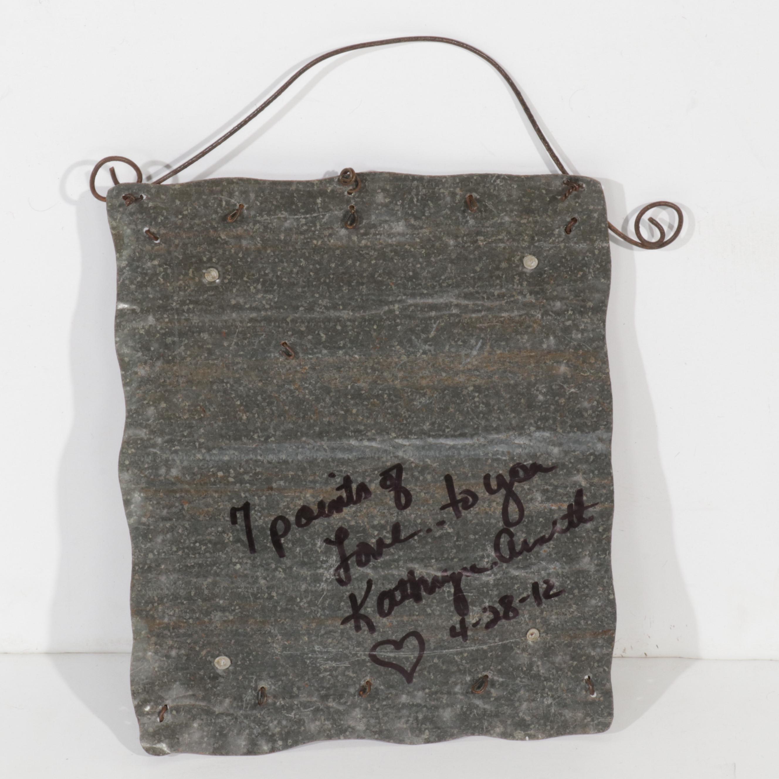 Kathryn Arnett Folk Art Hand-Painted Metal Hanging Assemblages