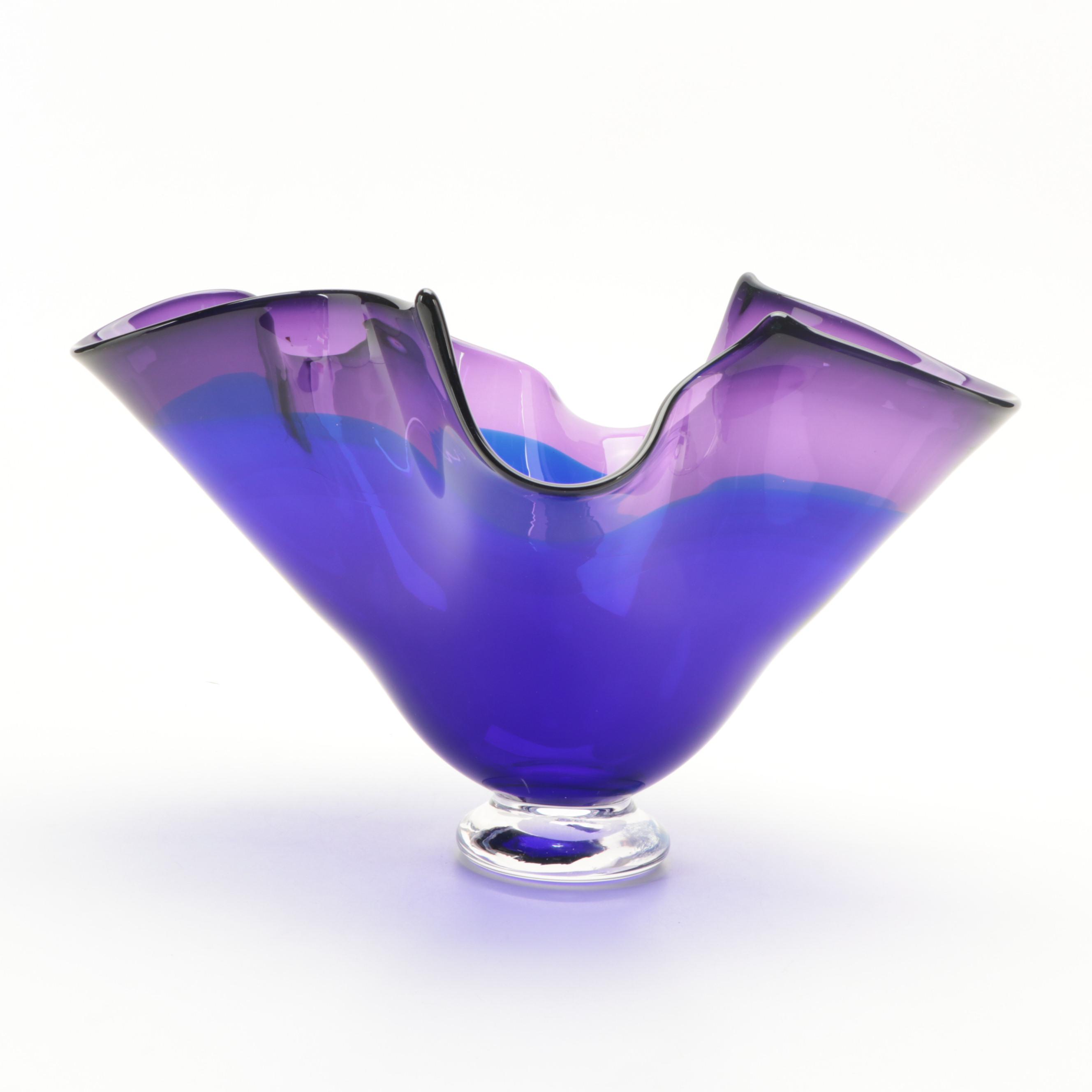 FireFly Studios Art Glass Handkerchief Bowl