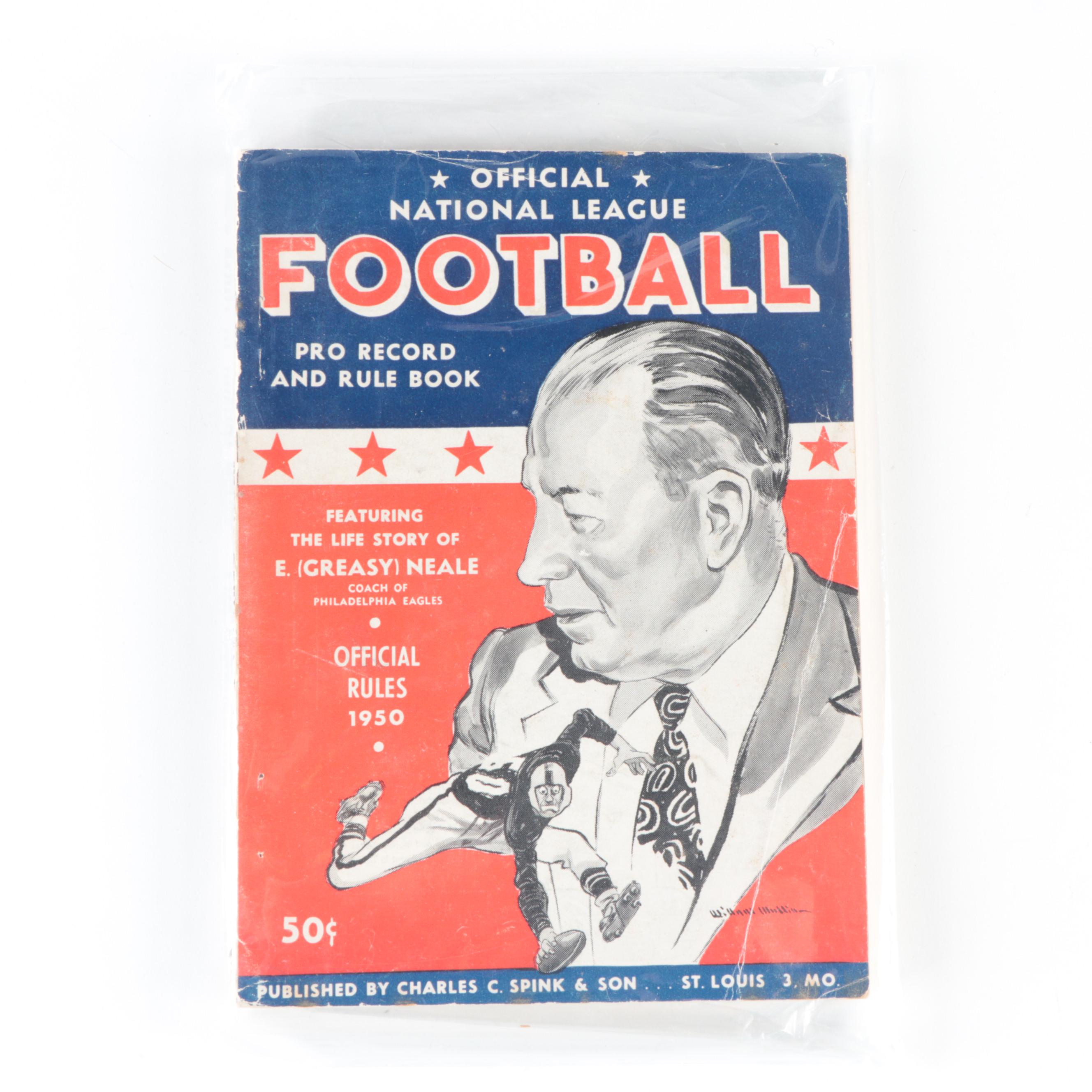 Official National Football League Rule Books, 1945 and 1950