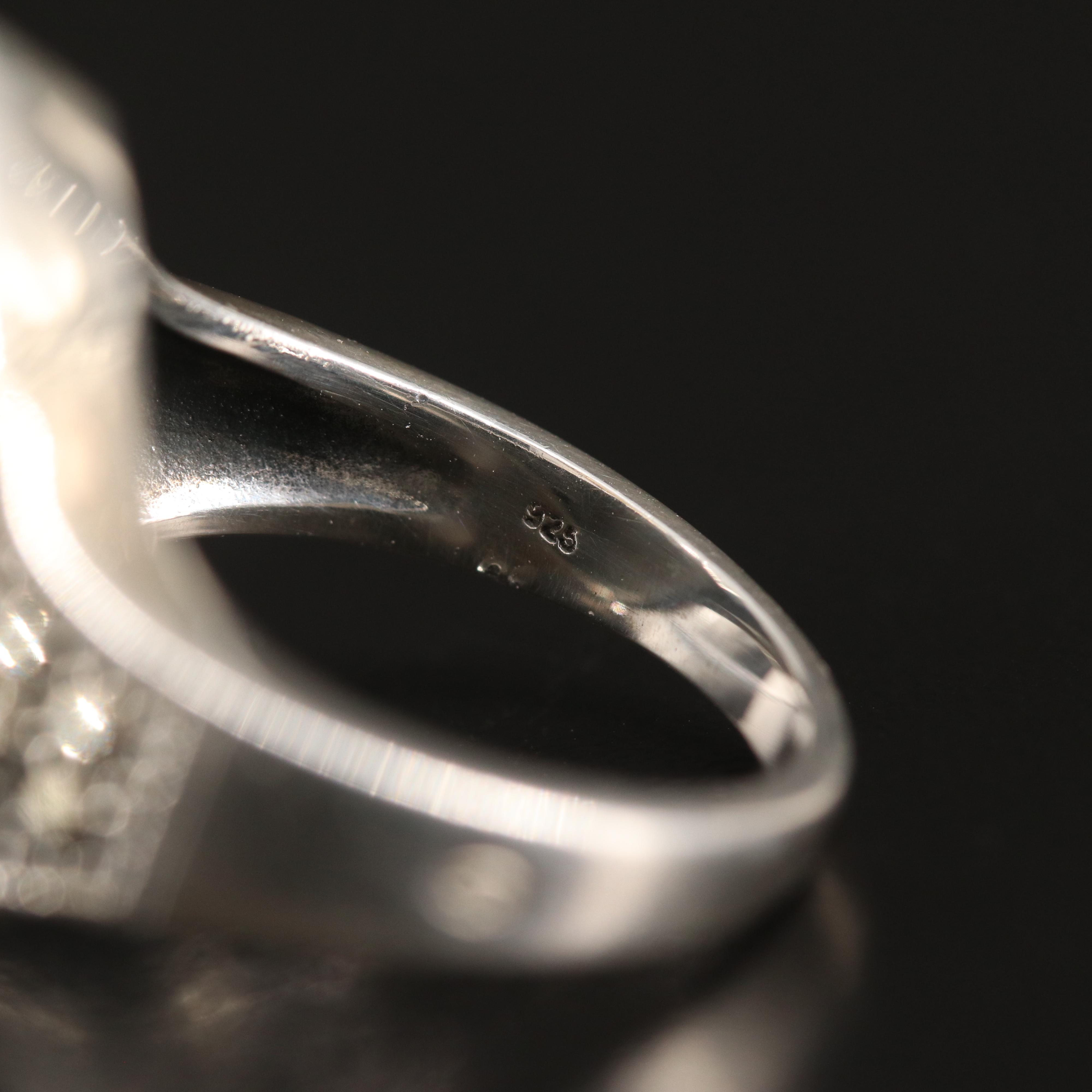 Vintage Black Onyx and Mother-of-Pearl Rings in Sterling and 800 Silver