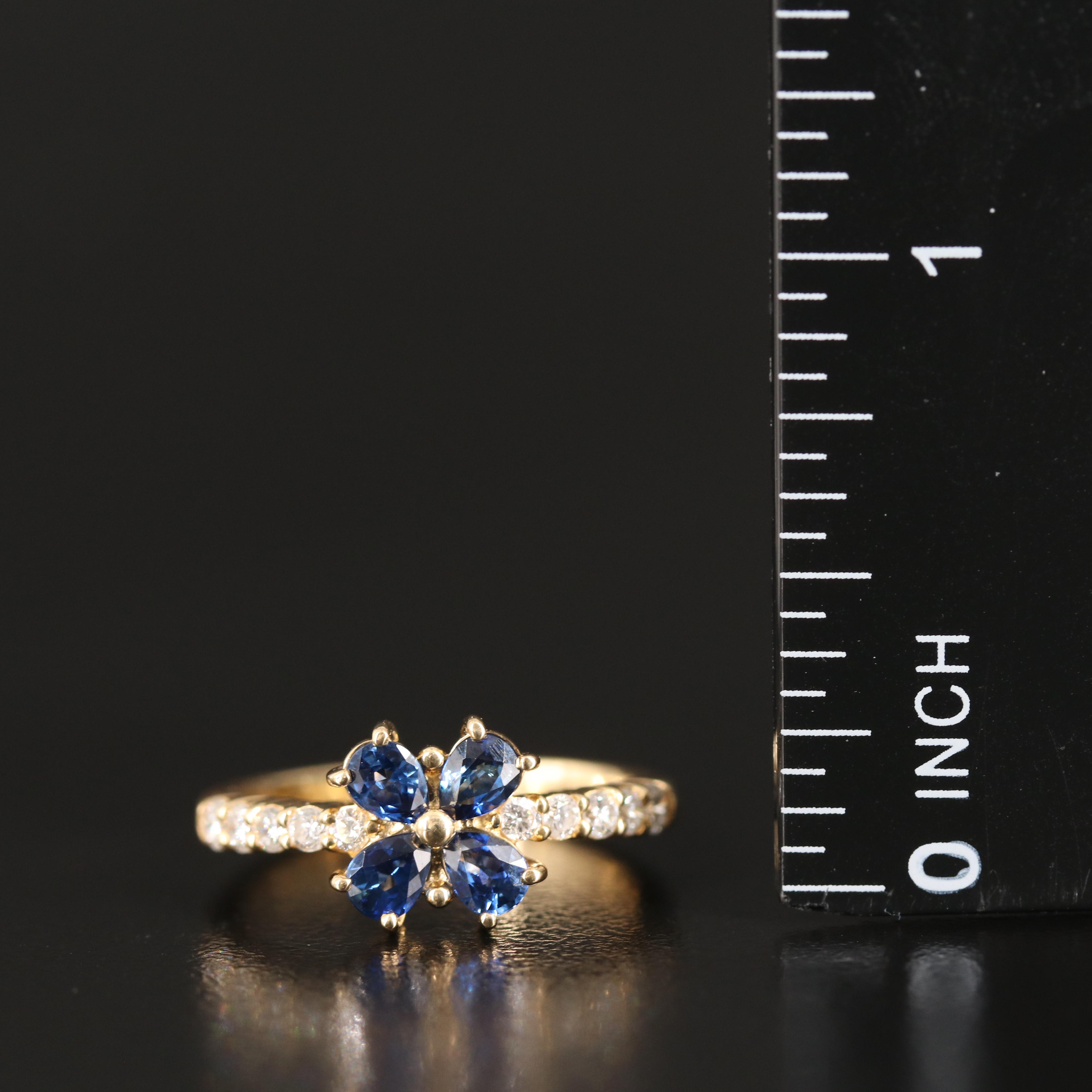 18K Sapphire and Diamond Ring