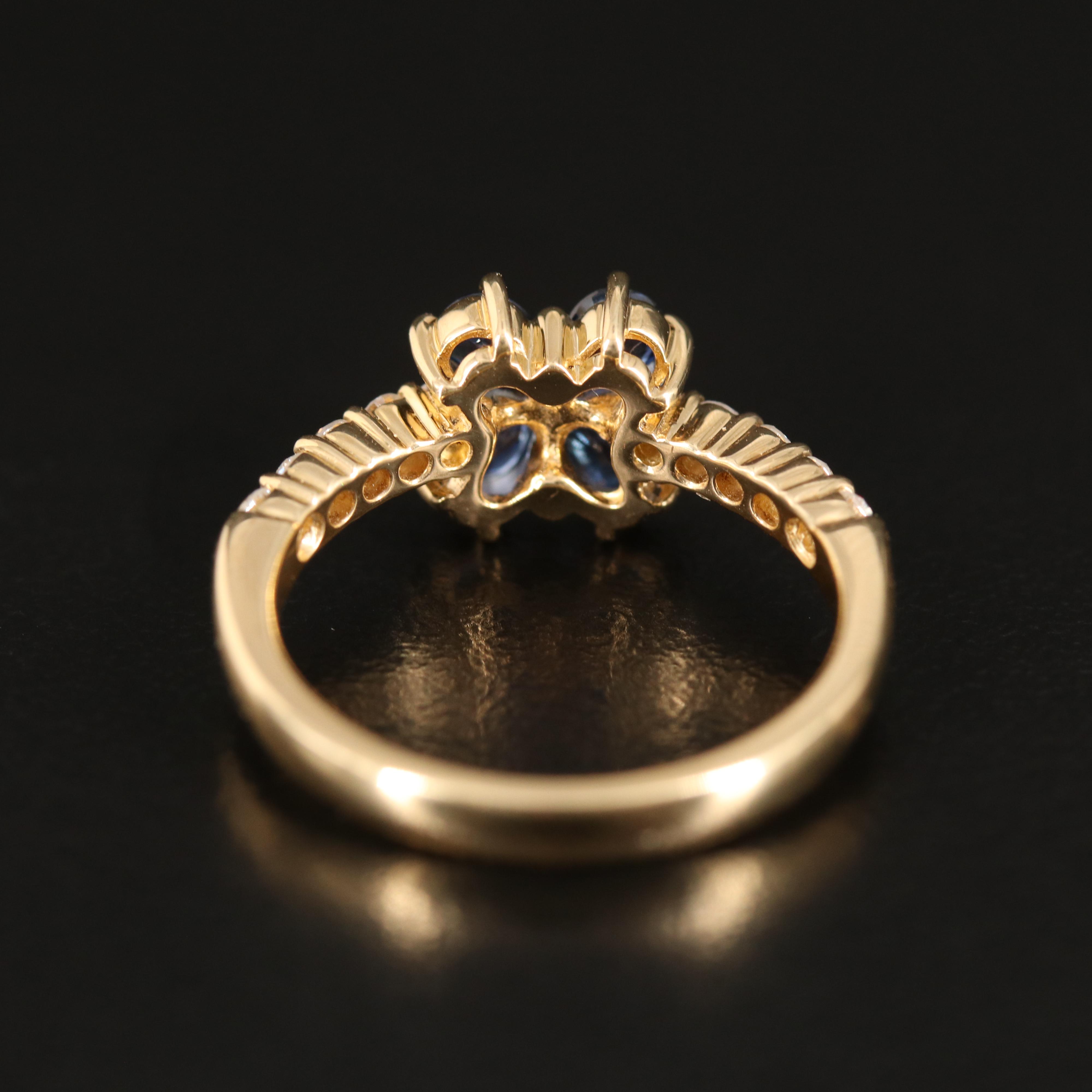 18K Sapphire and Diamond Ring