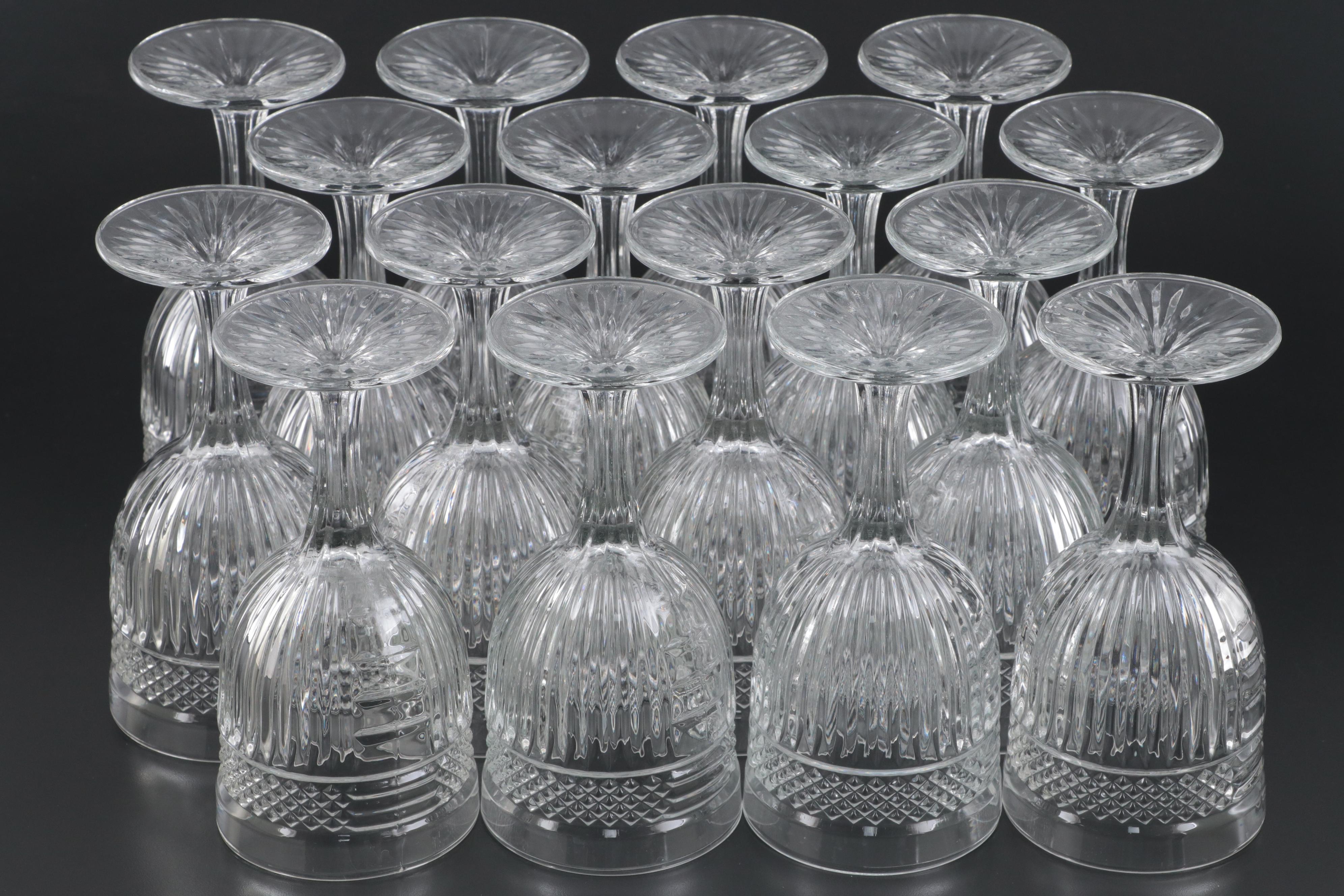 Libbey "Radiant" Clear Pressed Glass Wine Glasses