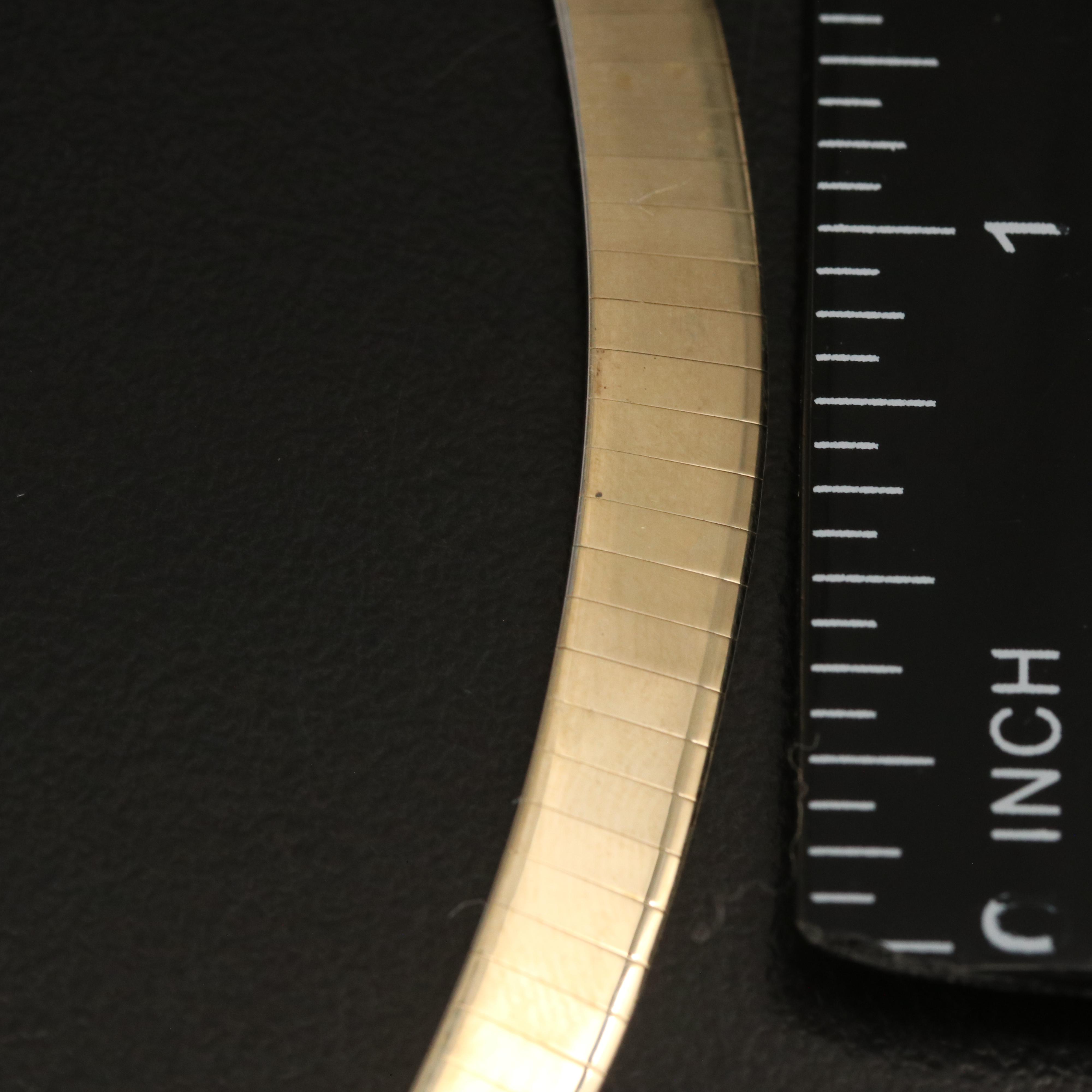 14K Reversible Omega Chain Necklace