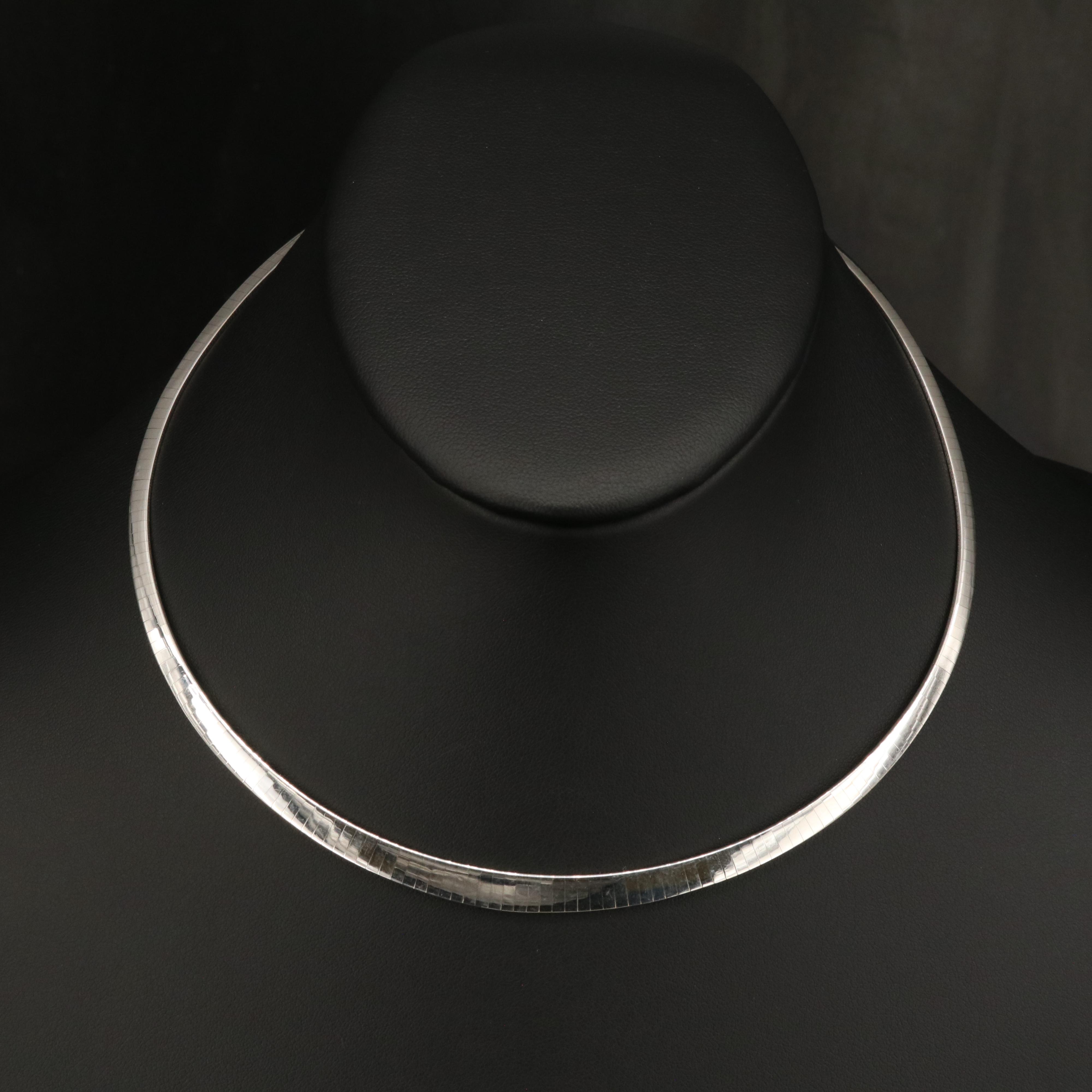 14K Reversible Omega Chain Necklace