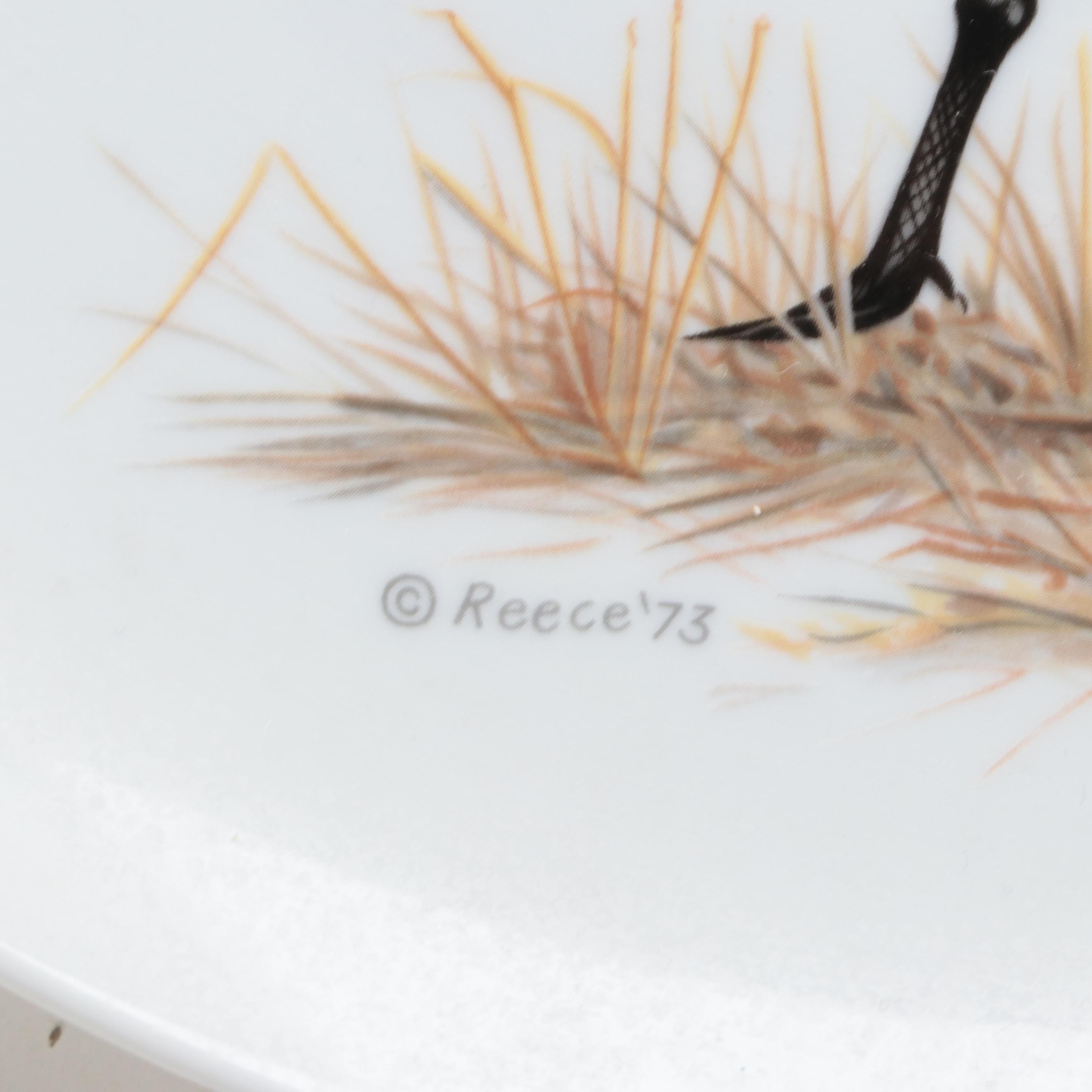 Ducks Unlimited Canada Geese Fruitwood Box with Porcelain Collector Plate