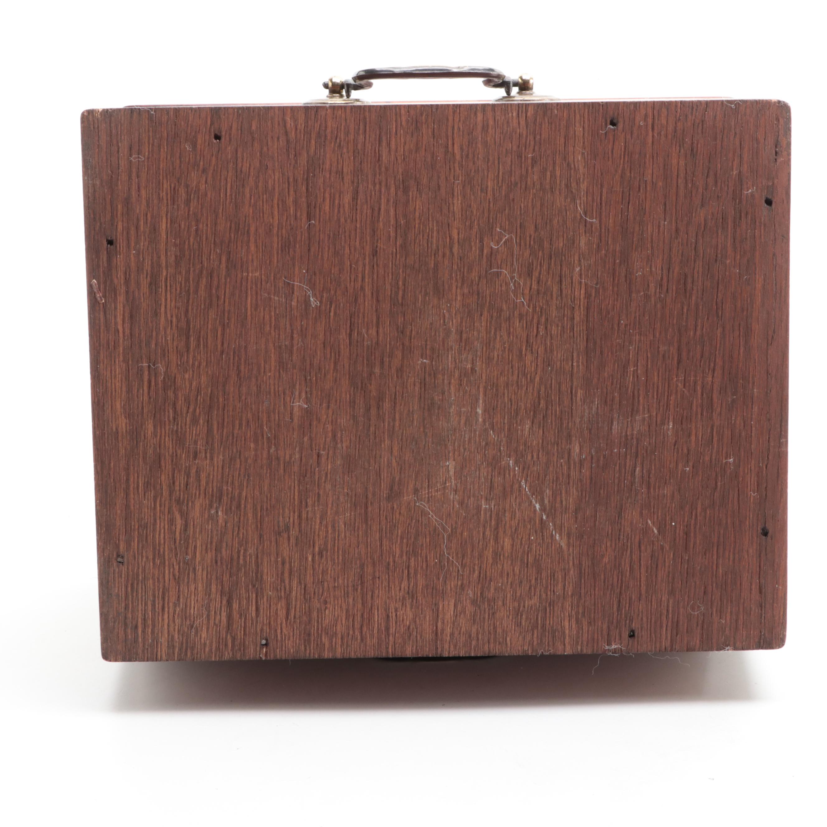 Ducks Unlimited Canada Geese Fruitwood Box with Porcelain Collector Plate