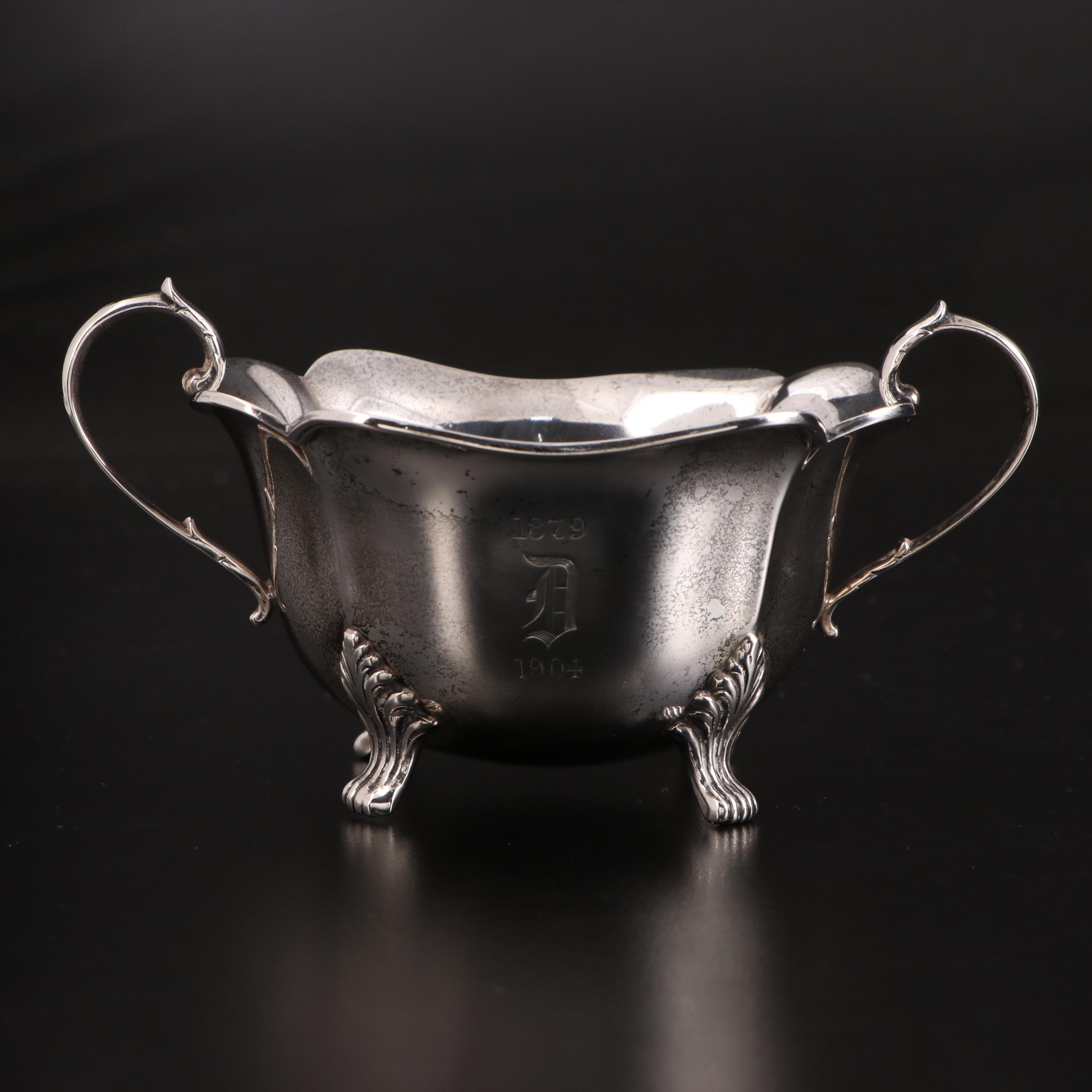Roger-Williams Silver Co. Creamer and Sugar with Other Sterling Serving Utensils