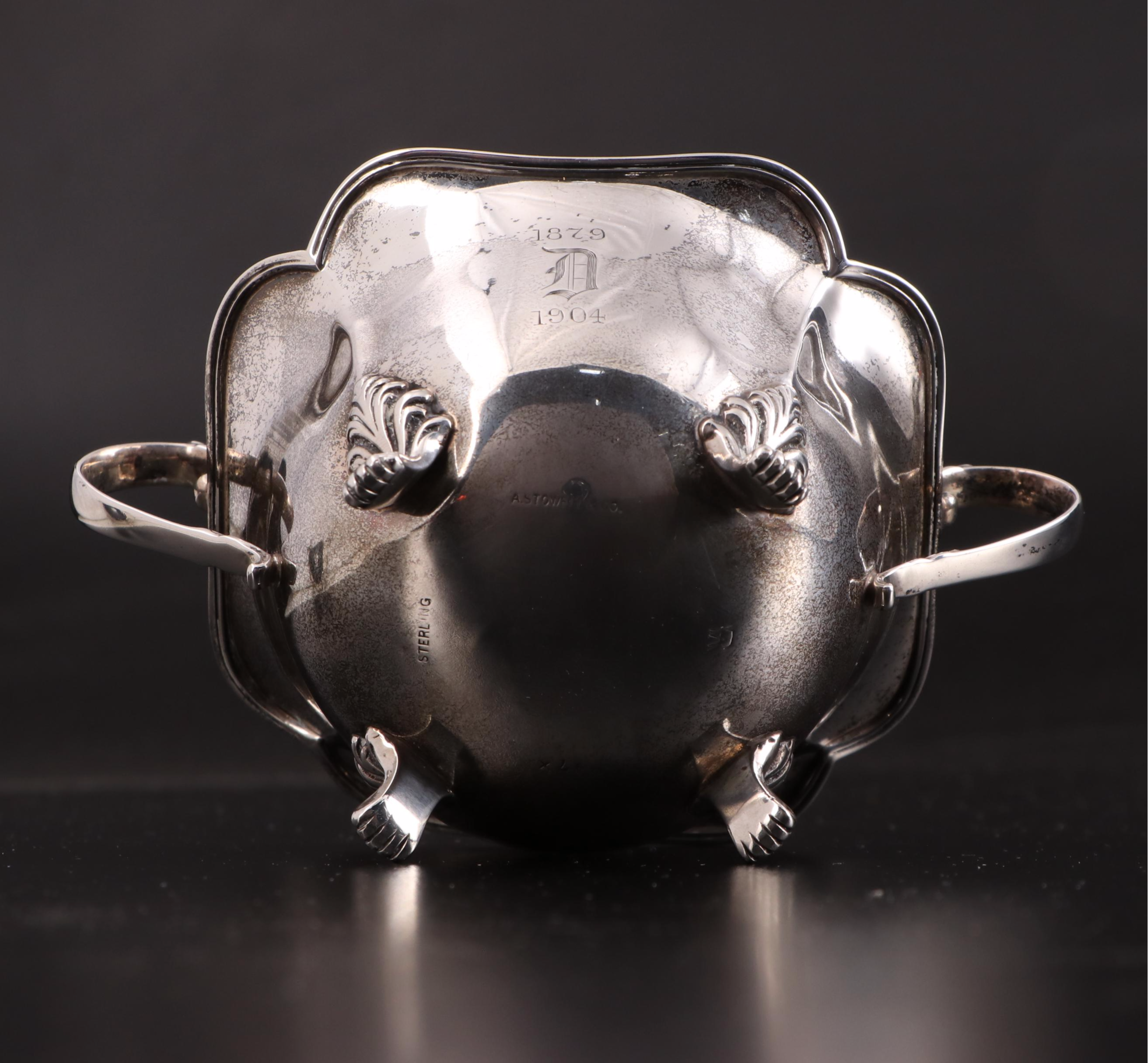 Roger-Williams Silver Co. Creamer and Sugar with Other Sterling Serving Utensils