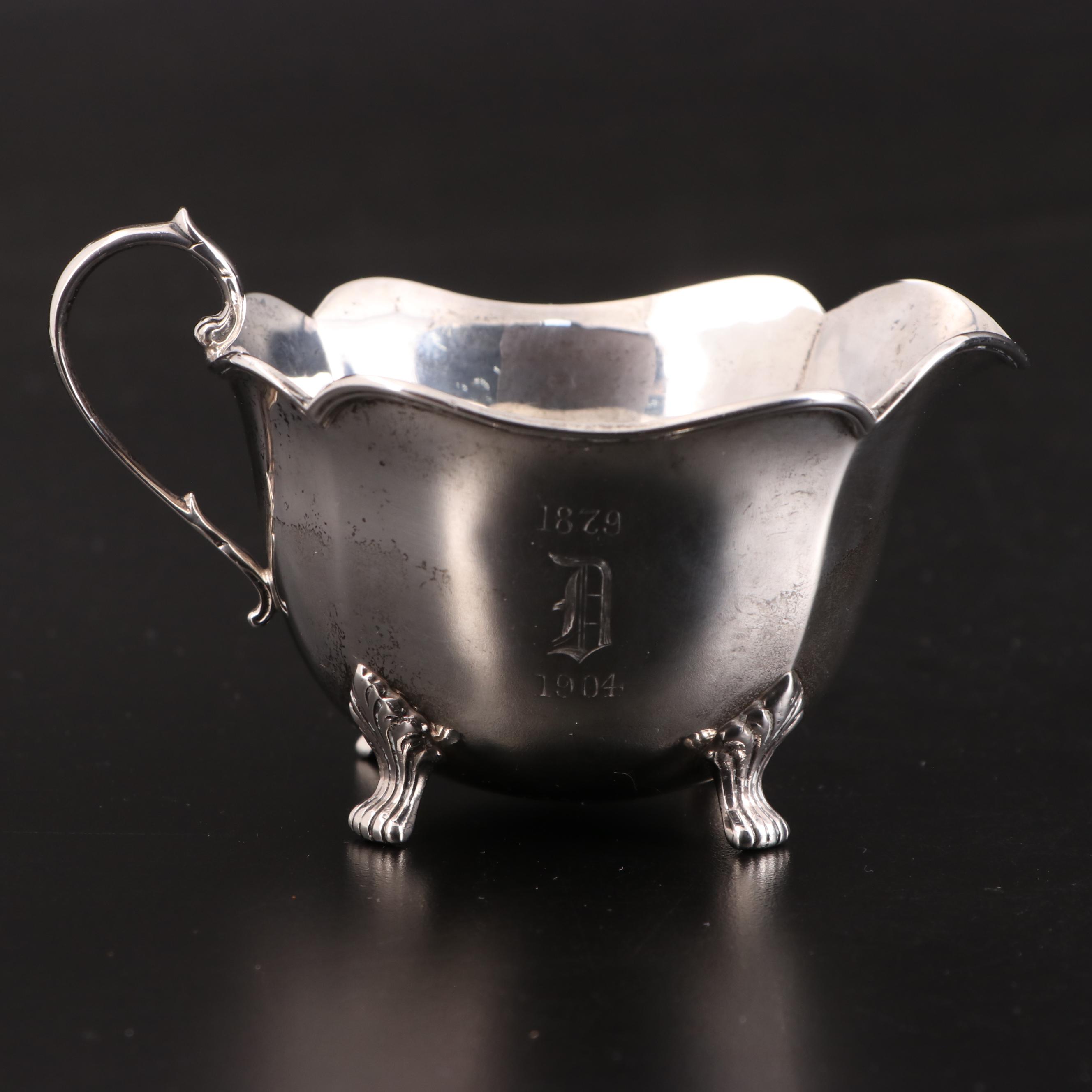 Roger-Williams Silver Co. Creamer and Sugar with Other Sterling Serving Utensils