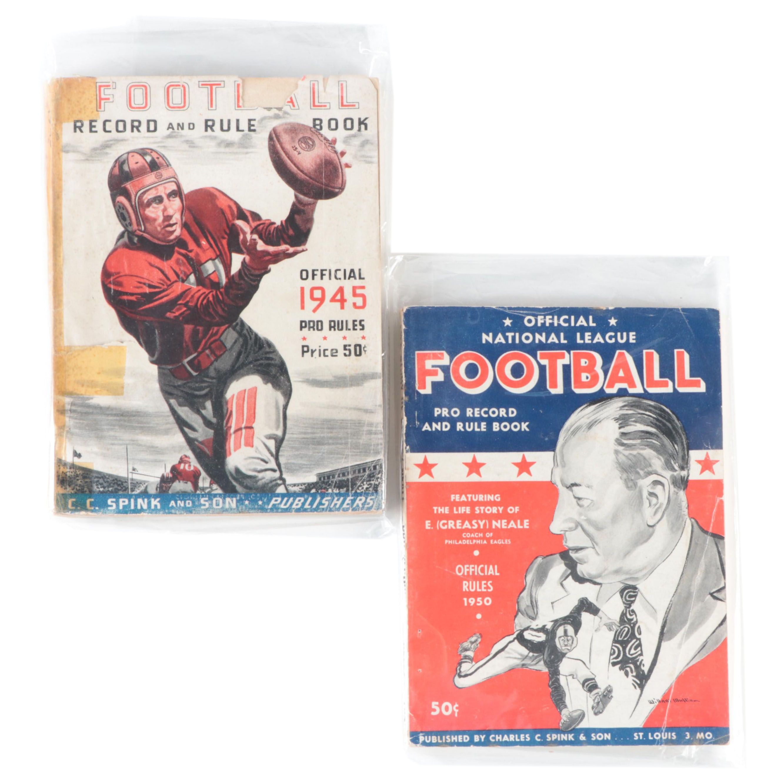 Official National Football League Rule Books, 1945 and 1950