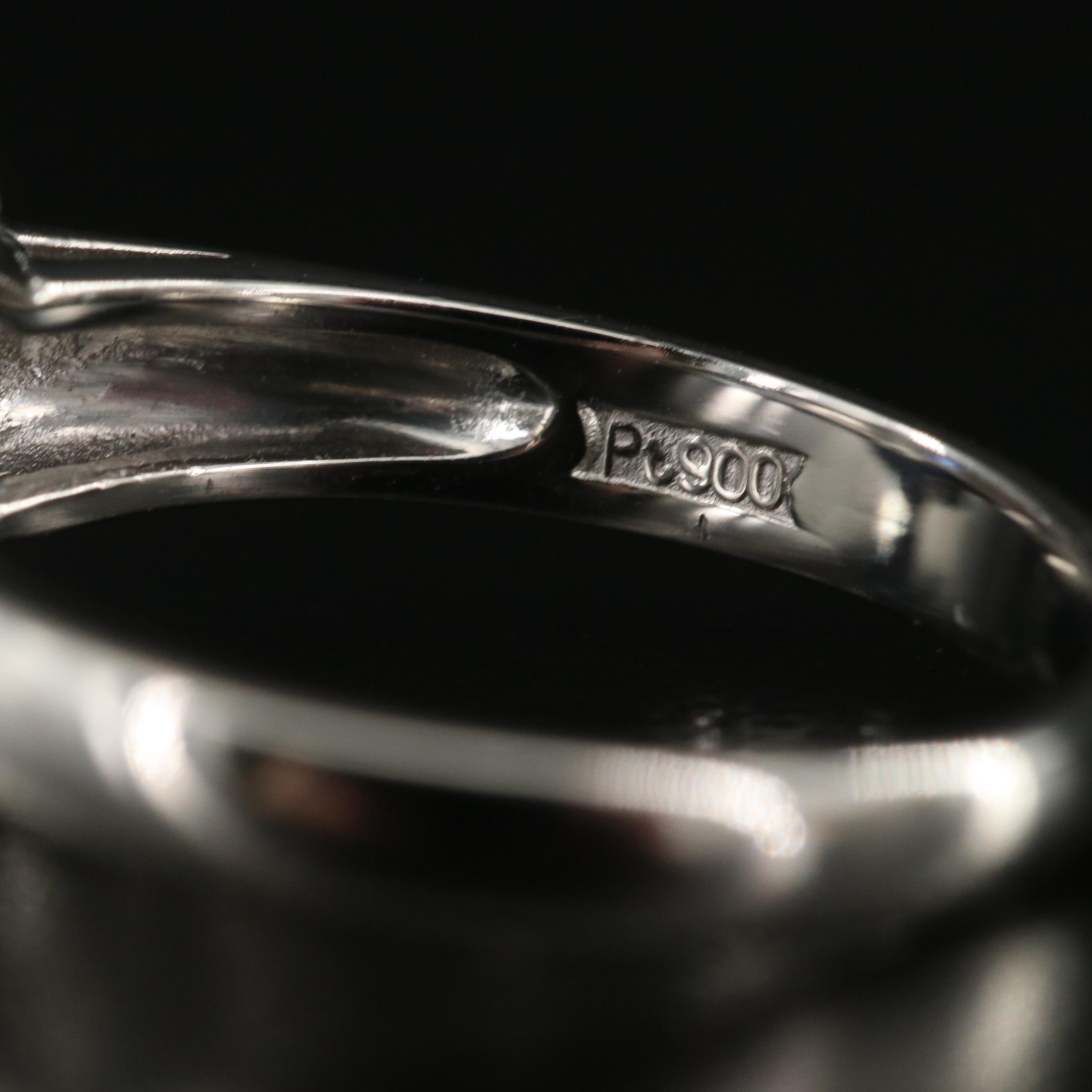 Platinum Sapphire and Diamond Ring