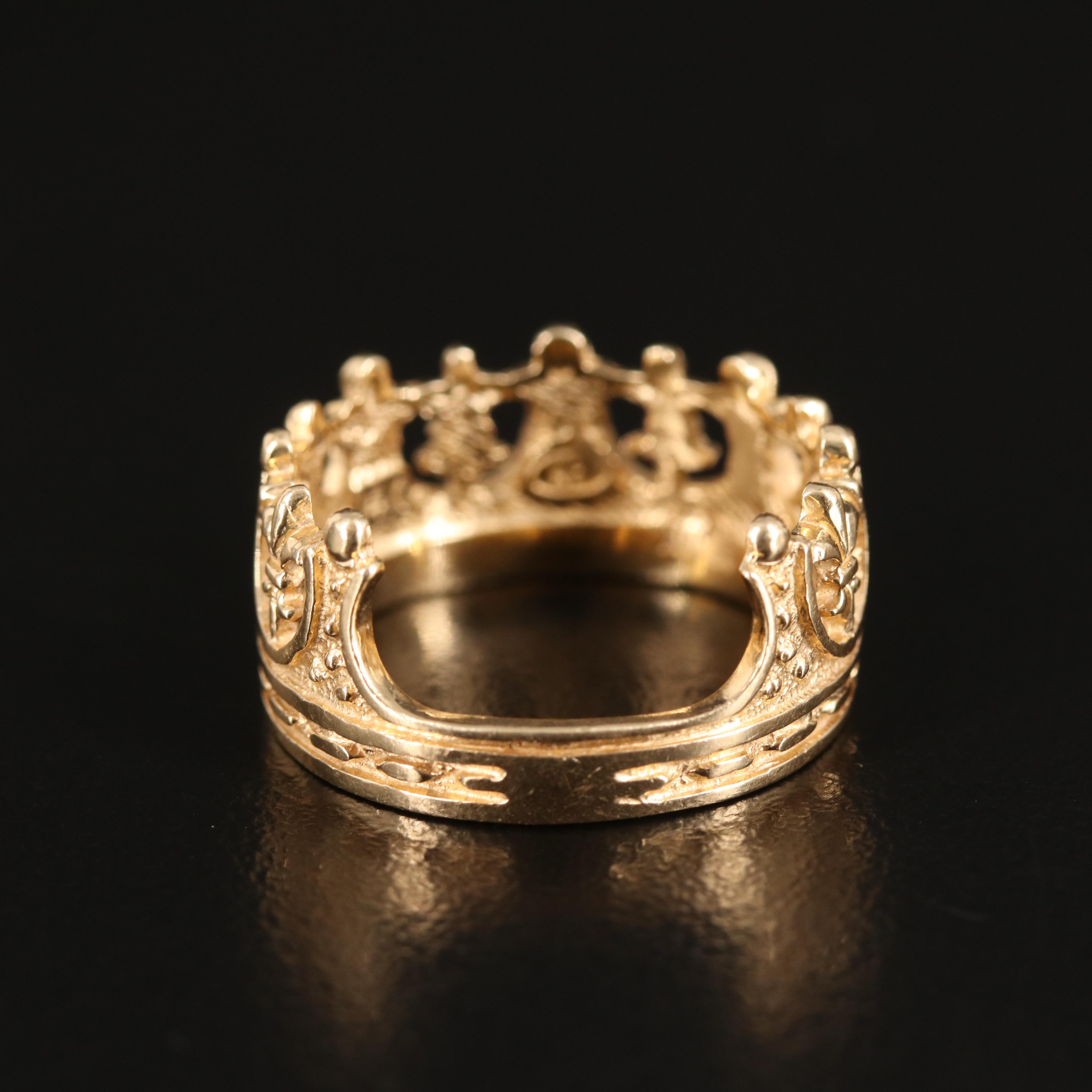 14K Crown Ring