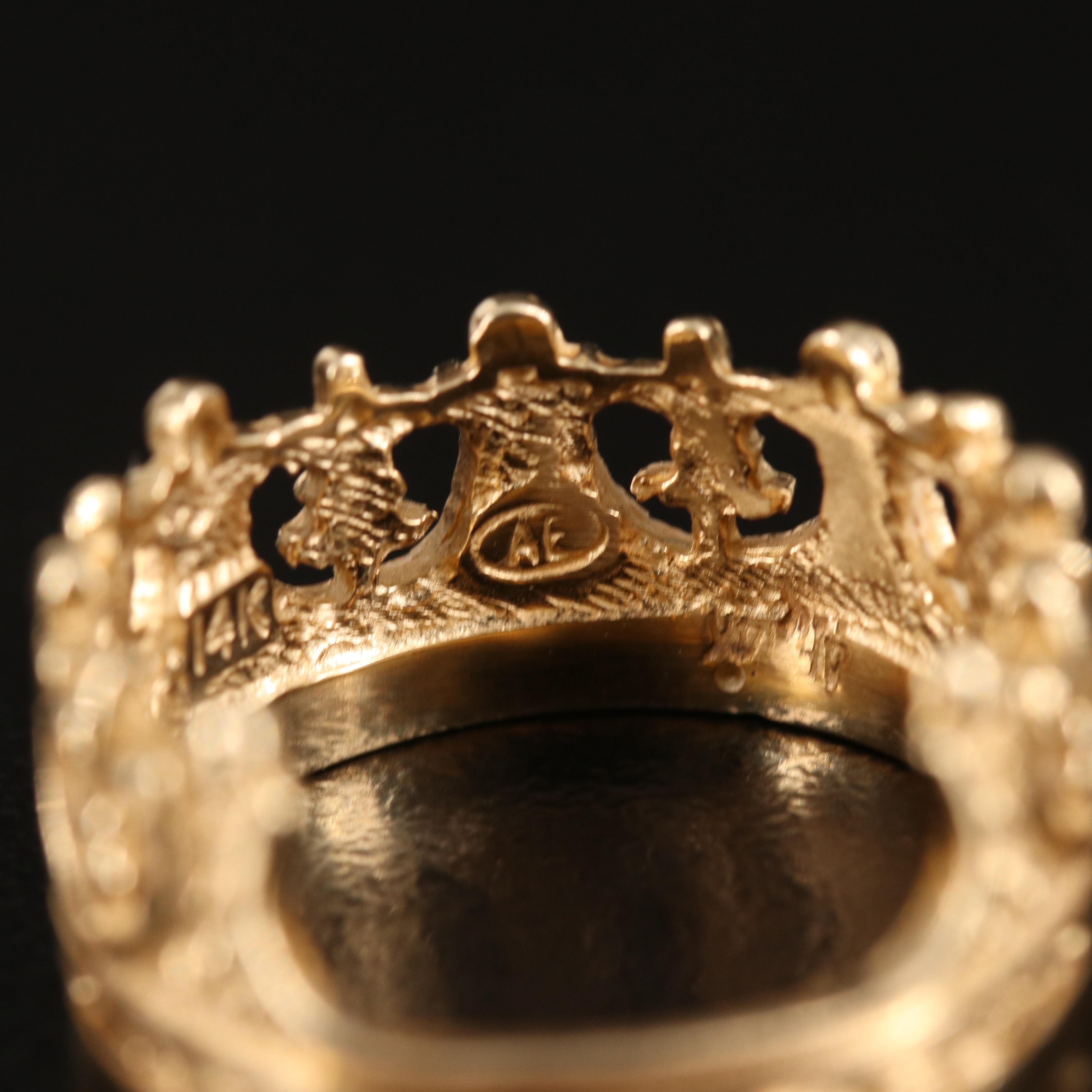 14K Crown Ring