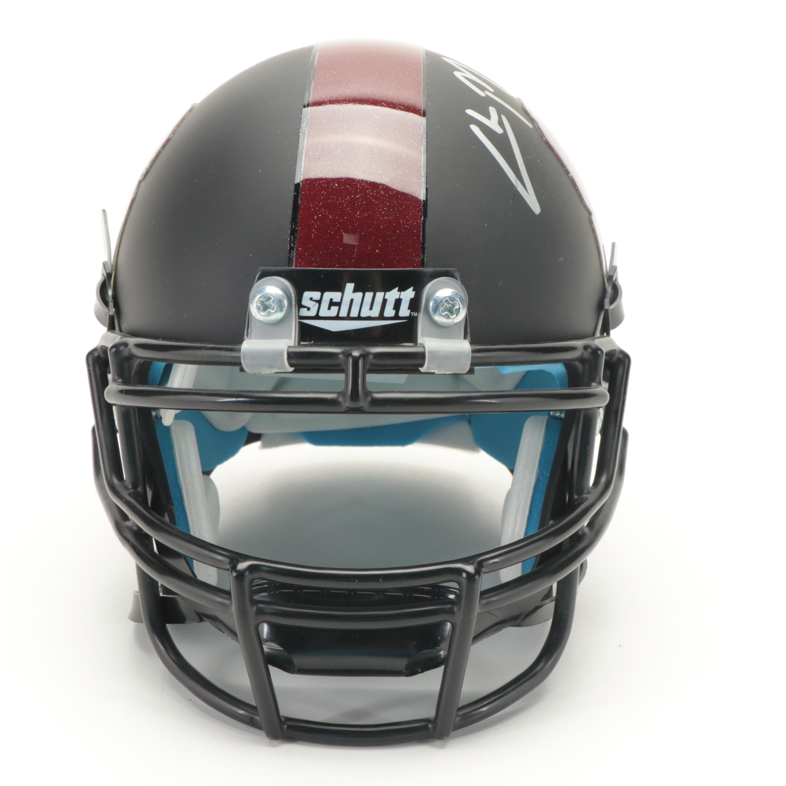 Christian McCaffrey Signed Stanford University Schutt Mini Football Helmet