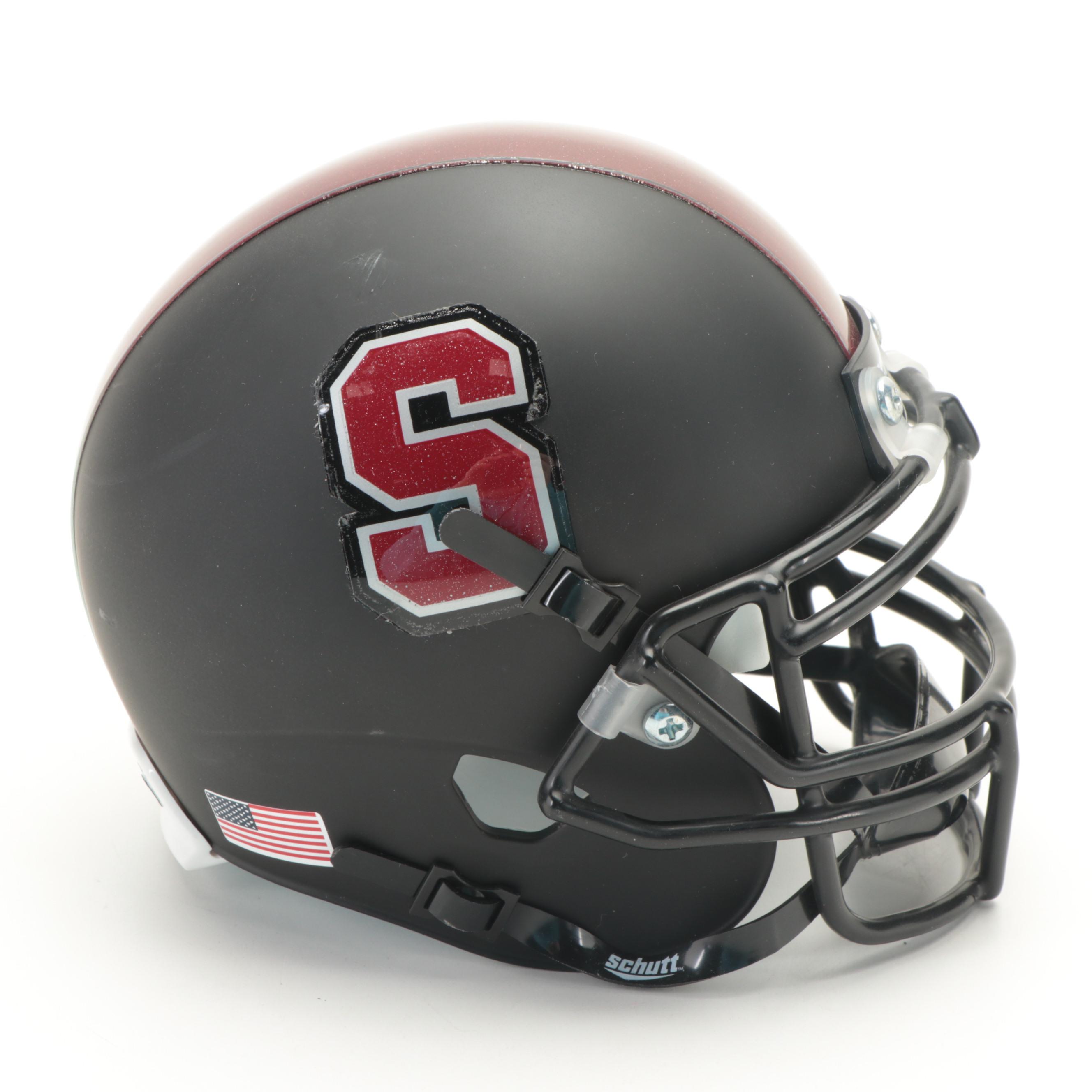 Christian McCaffrey Signed Stanford University Schutt Mini Football Helmet