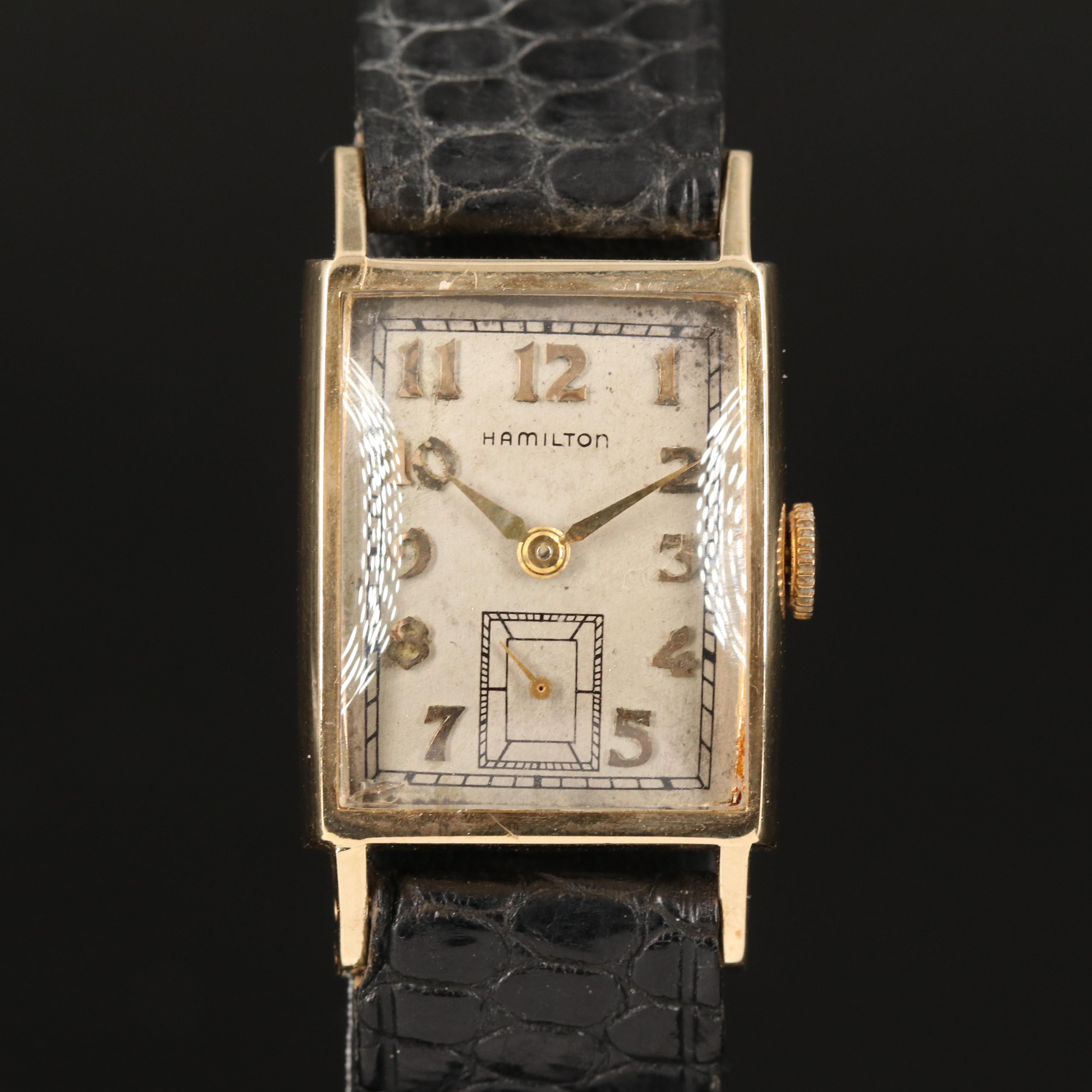 10K Hamilton Stem Wind Watch