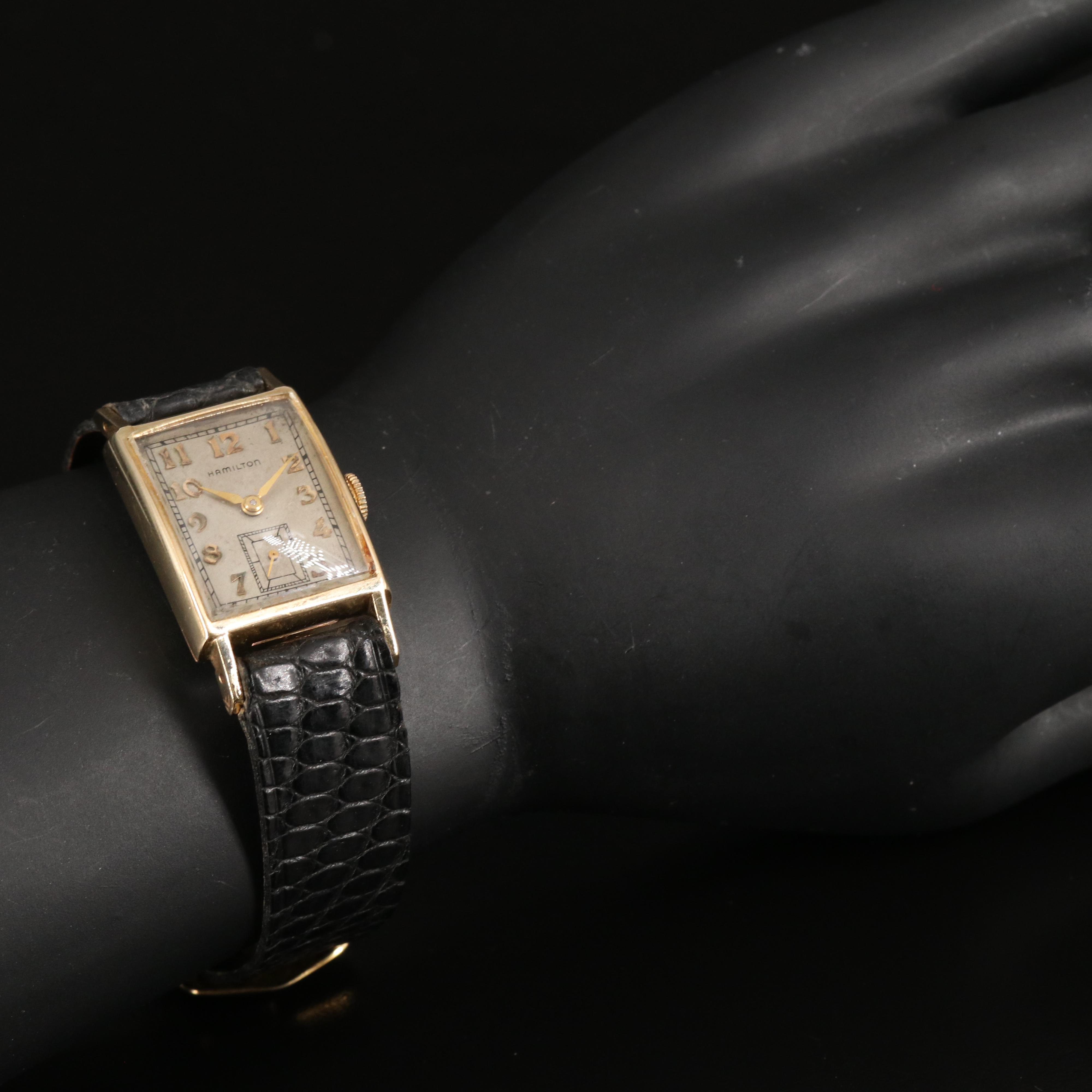 10K Hamilton Stem Wind Watch