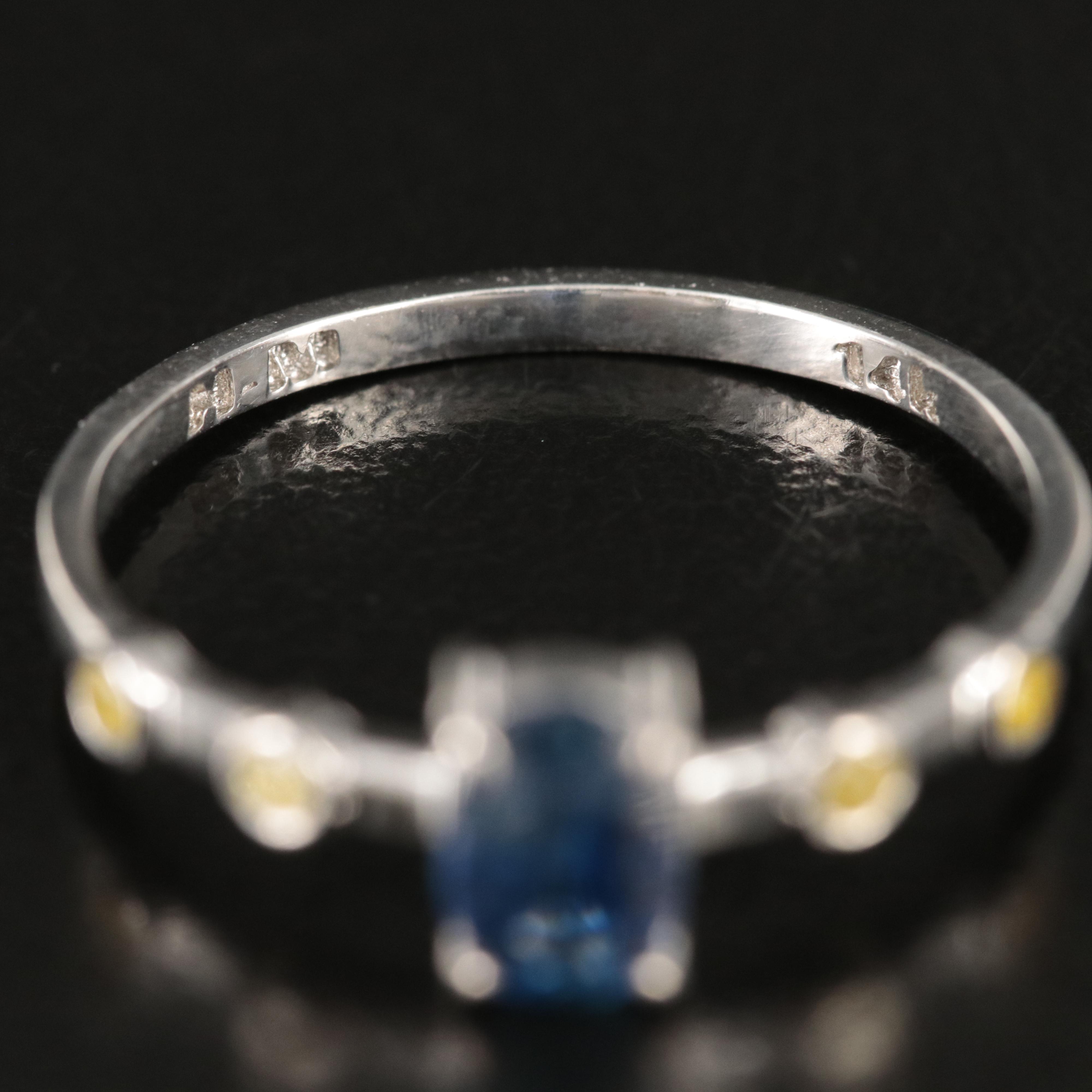 14K Sapphire and Diamond Ring