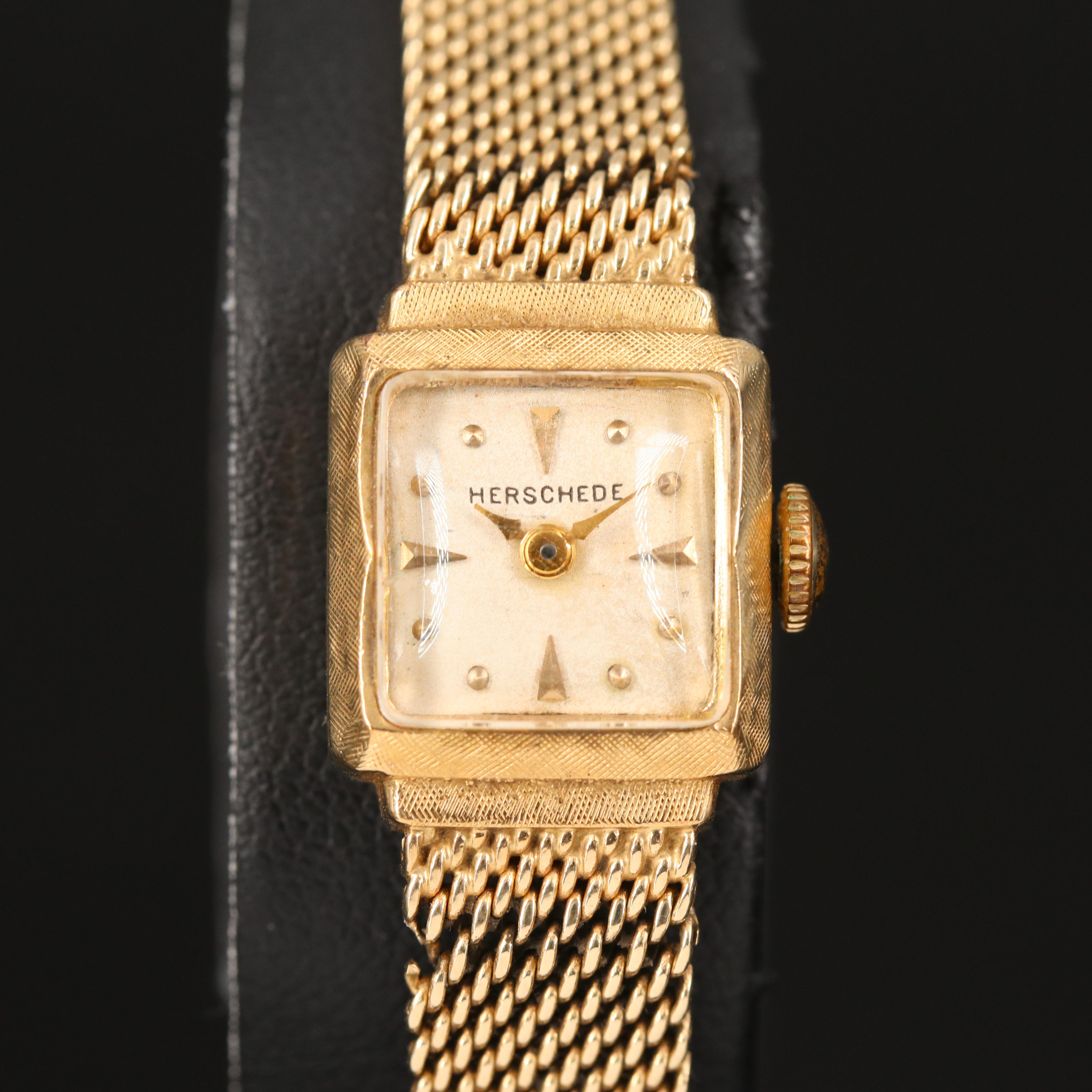 14K Vintage Herschede Jeweler Watch