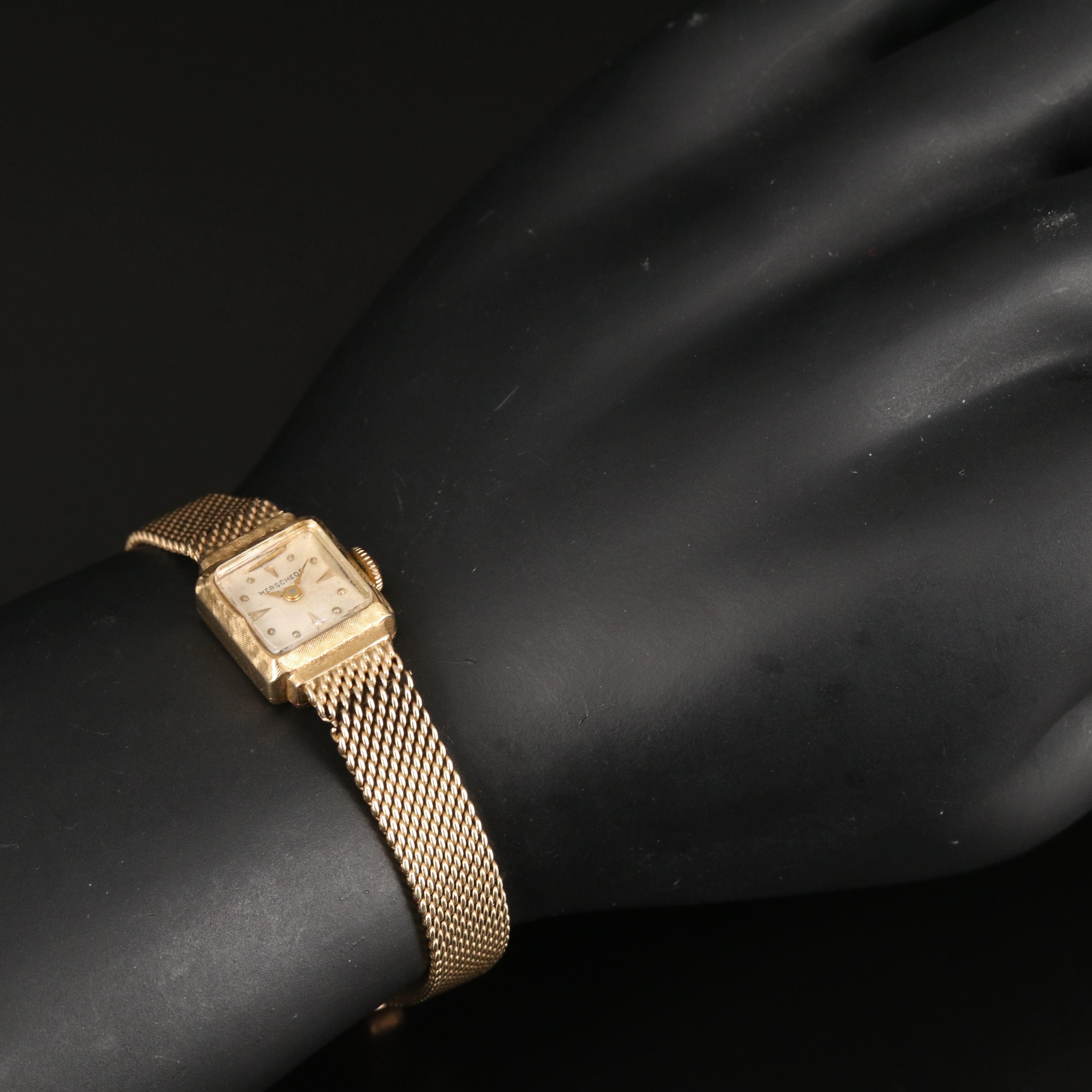 14K Vintage Herschede Jeweler Watch