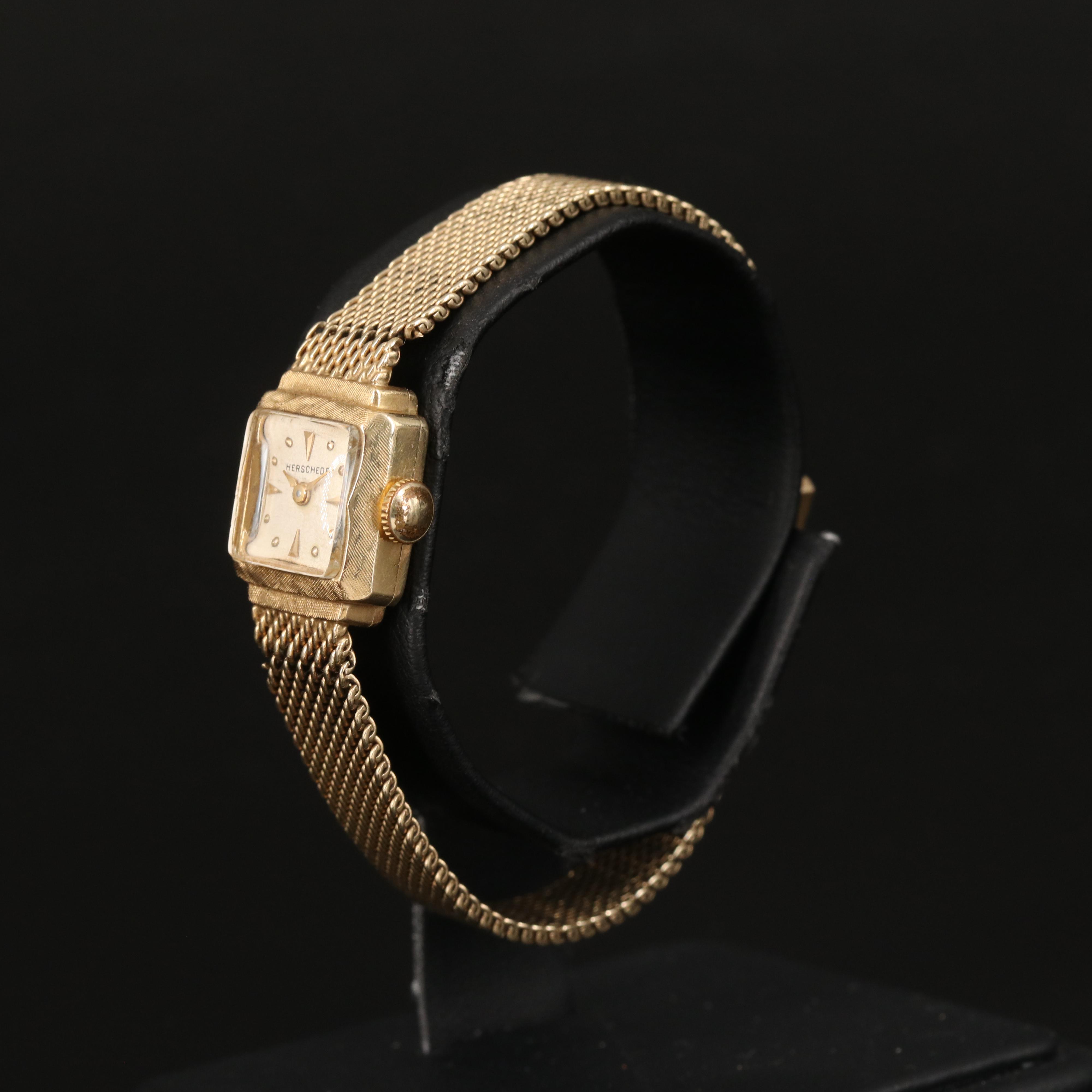 14K Vintage Herschede Jeweler Watch