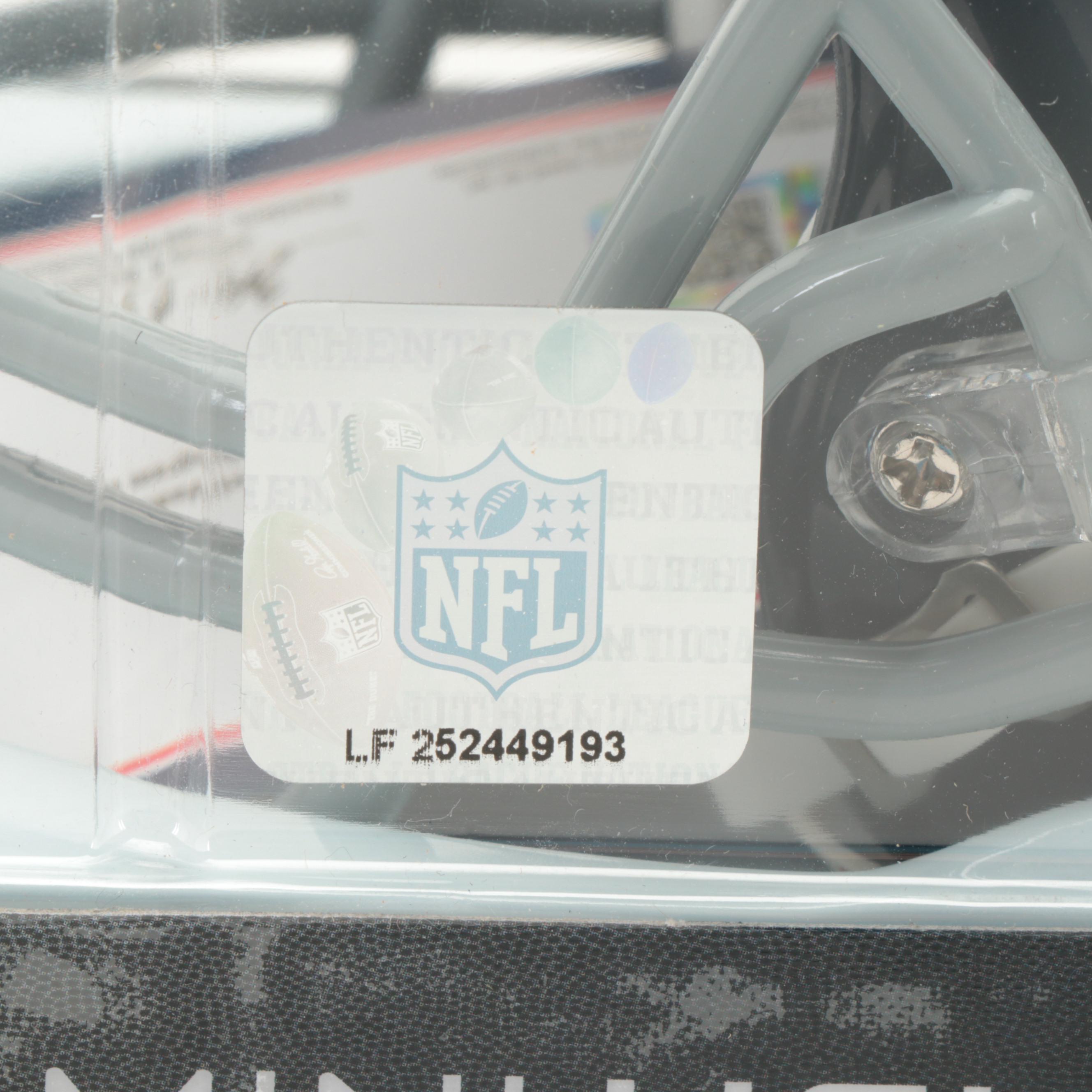 Y.A. Tittle Signed New York Giants Riddell Mini Football Helmet