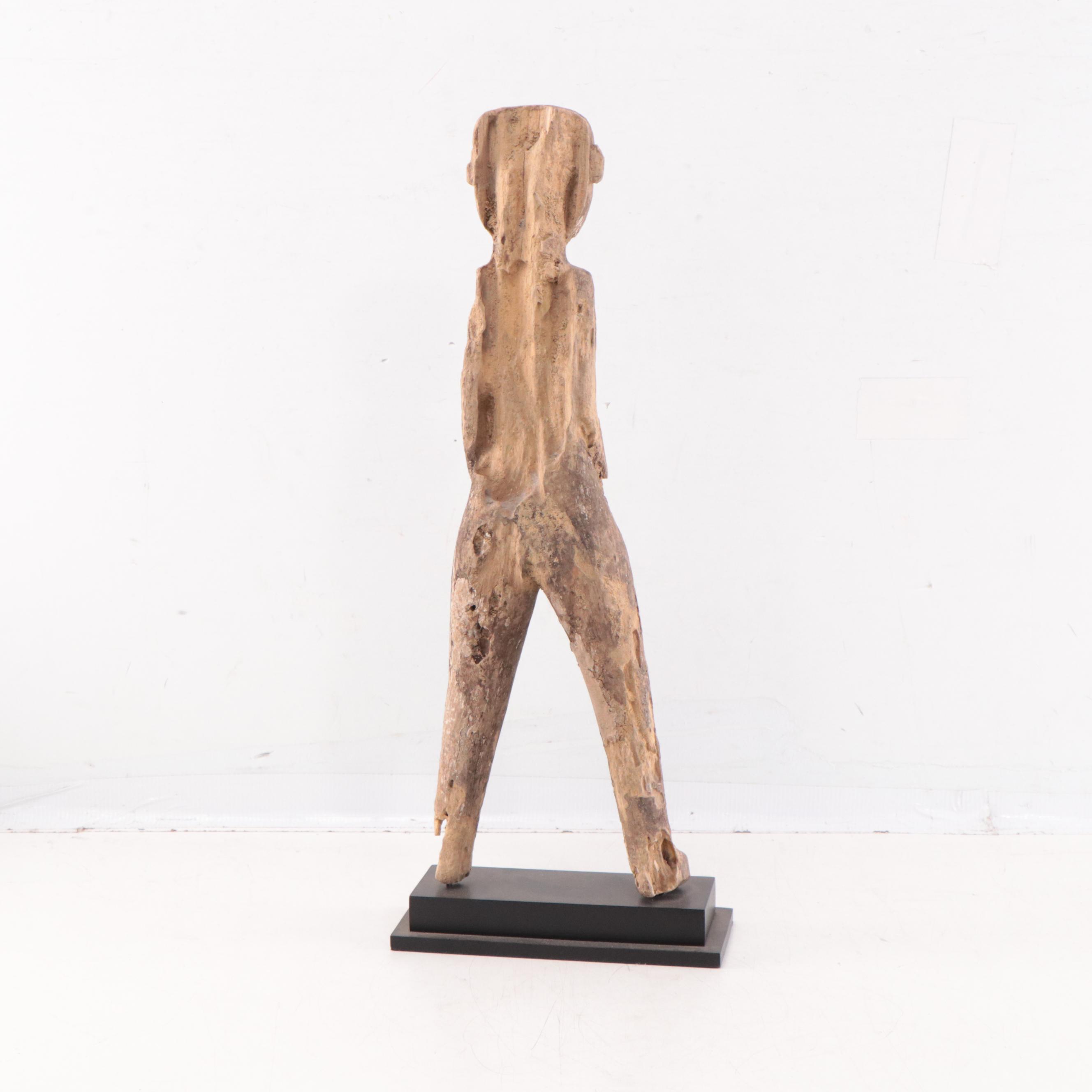 Pacific Islands Hand-Carved Wood Male Fertility Sculpture