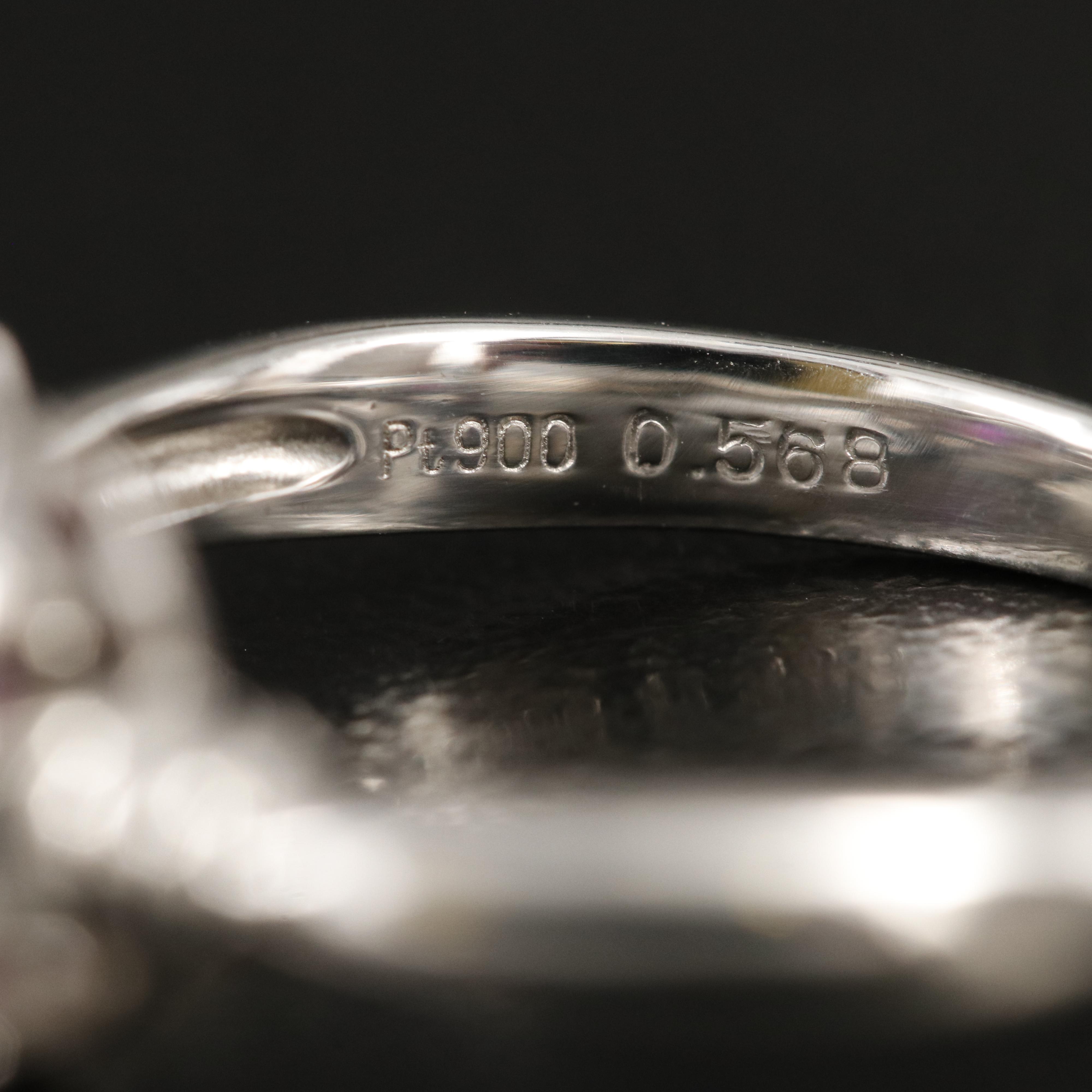 Platinum Ruby and Diamond Ring