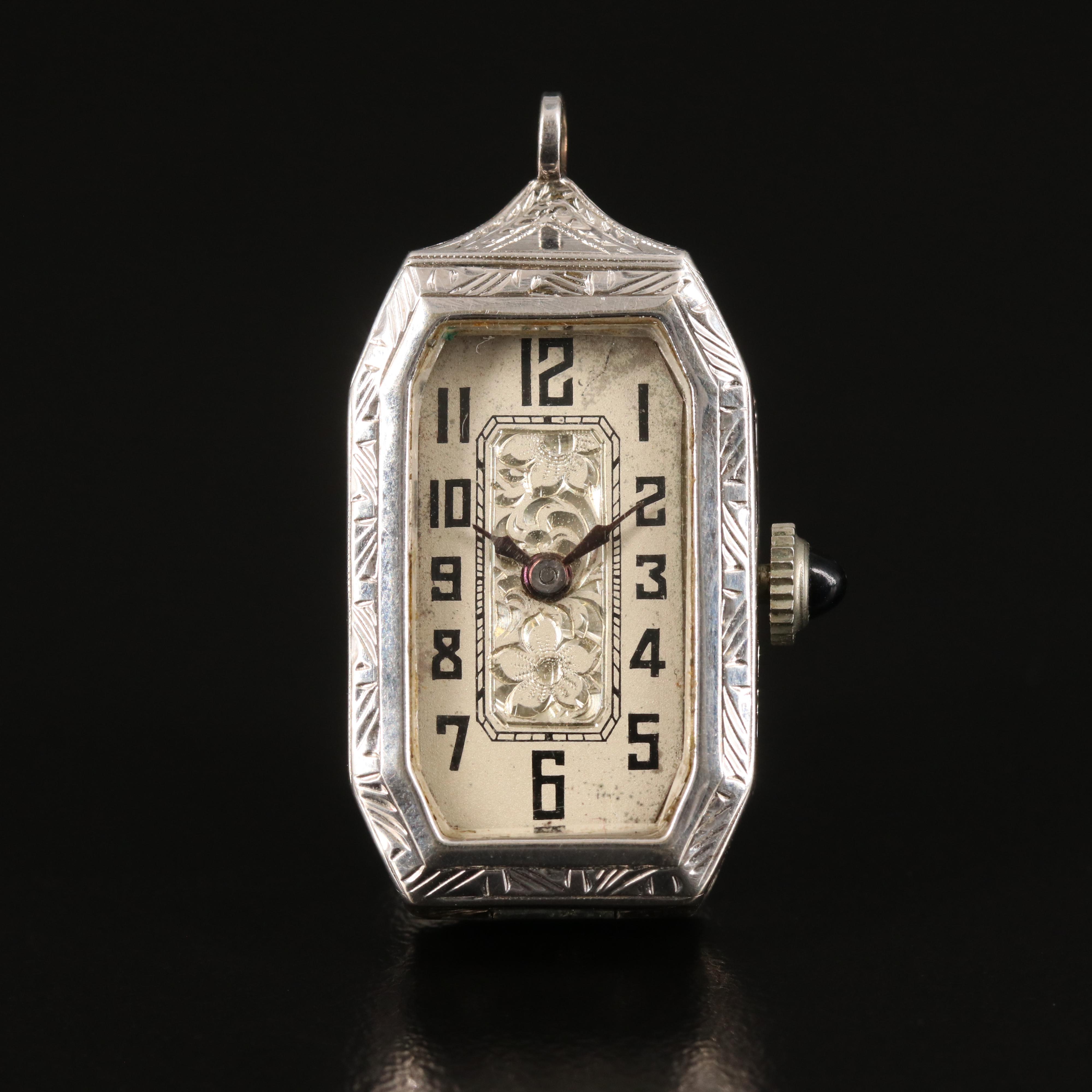 Vintage 14K Cameo Pendant Watch