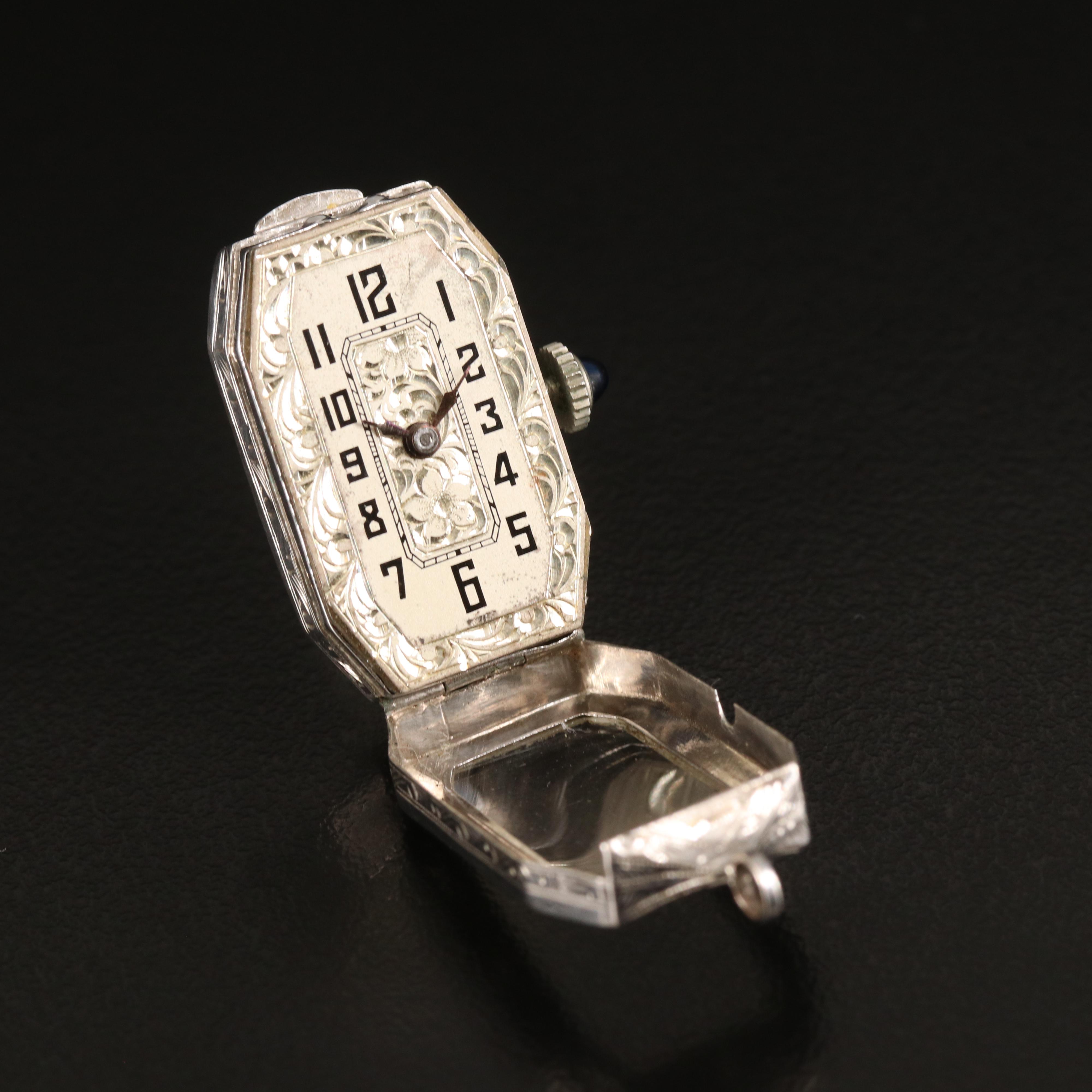 Vintage 14K Cameo Pendant Watch