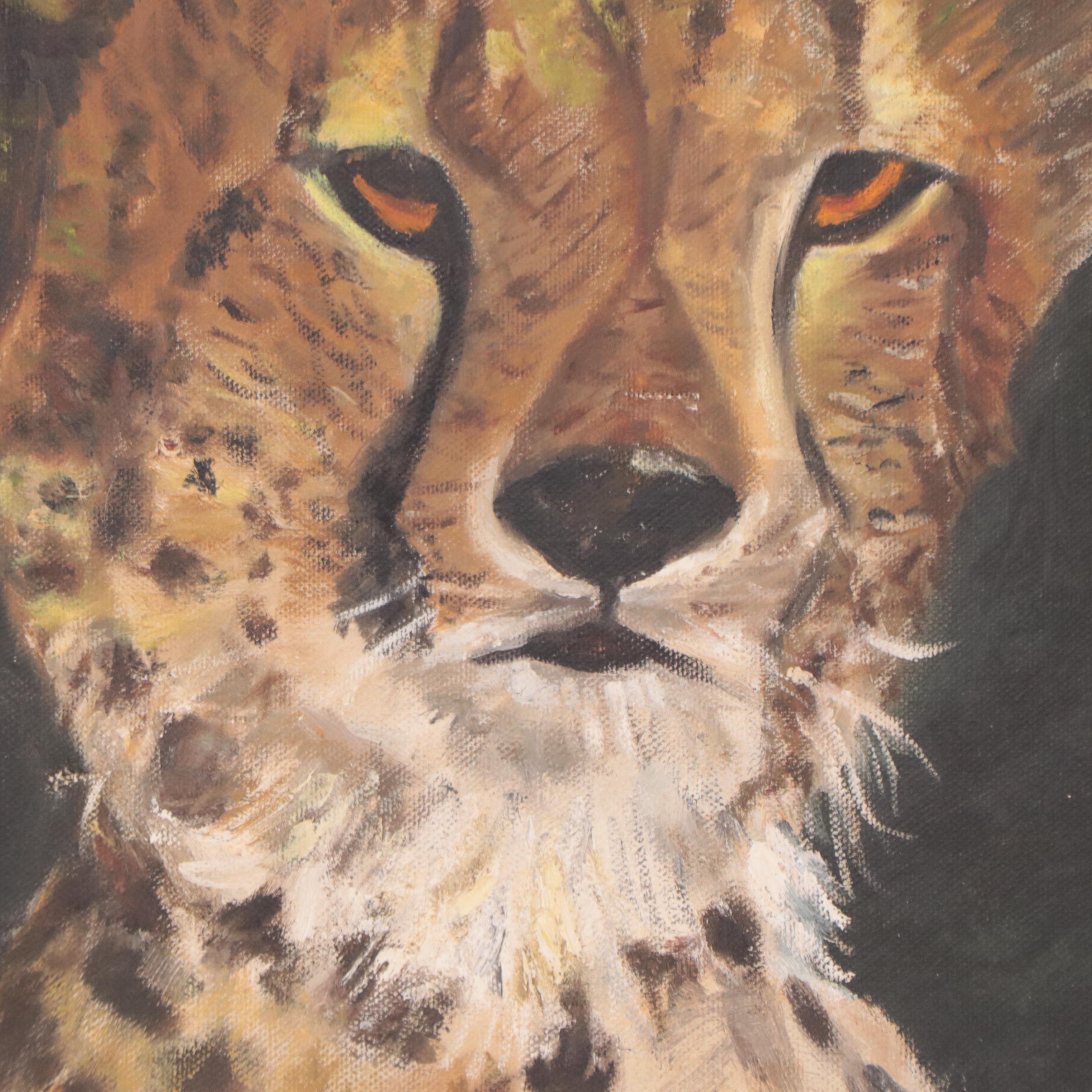A. LoBue Oil Painting of Cheetah