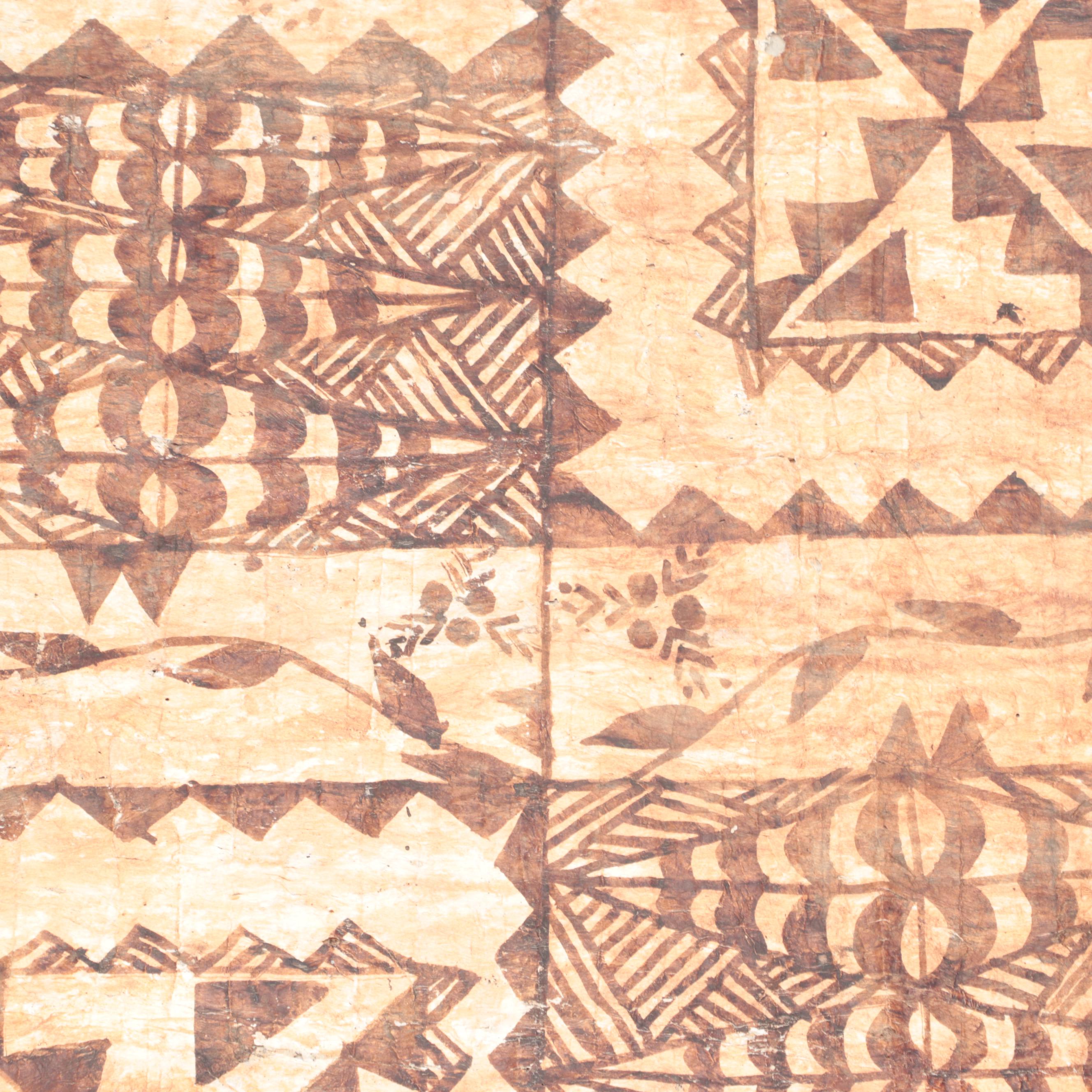 Tongan "Ngatu" Tapa Barkcloth