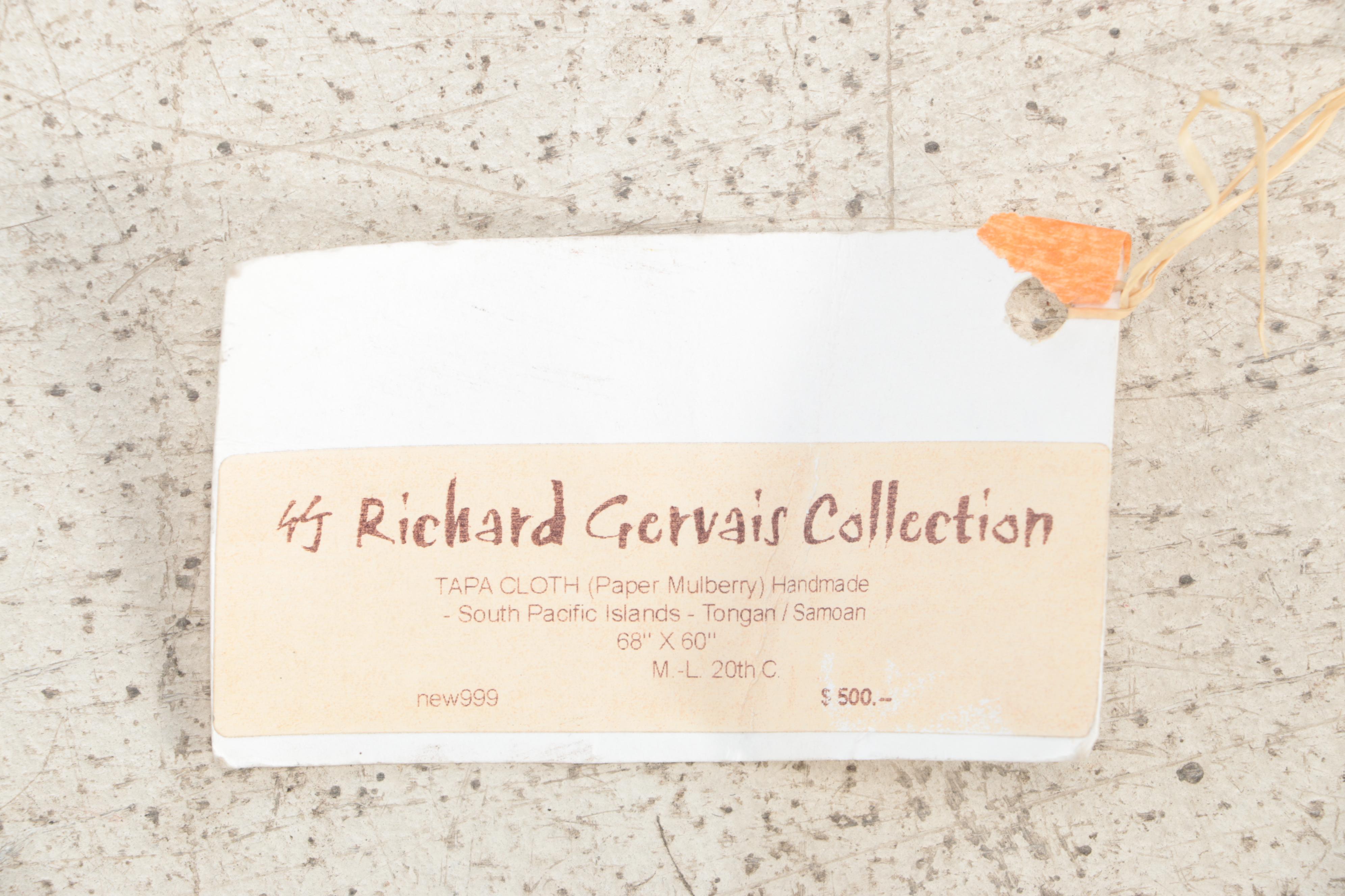 Tongan "Ngatu" Tapa Barkcloth