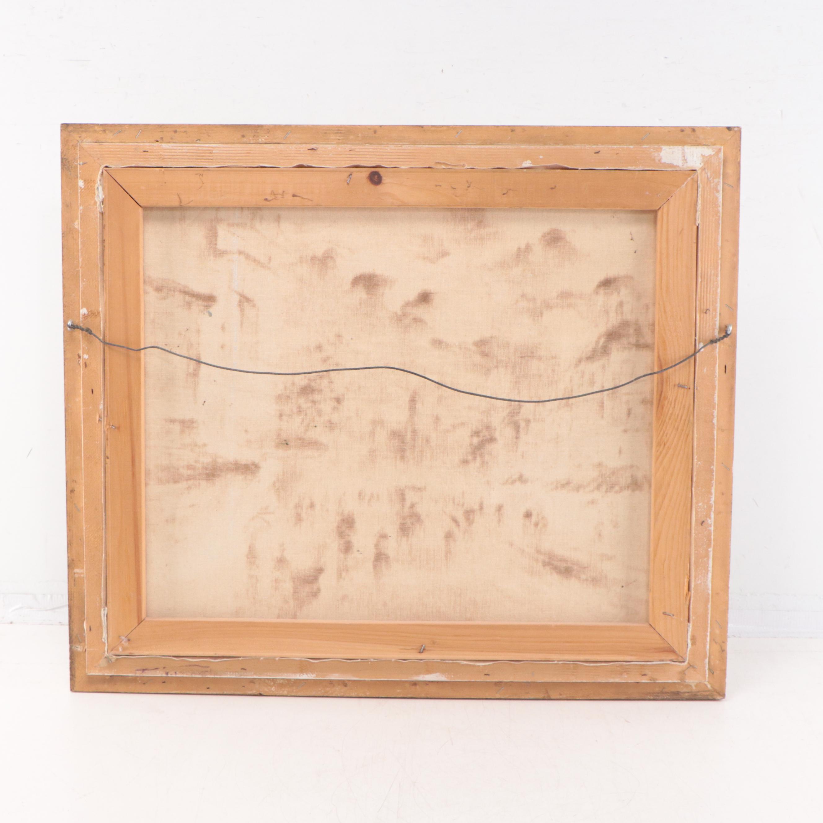 W. Newton Parisian Street Scene Oil Painting