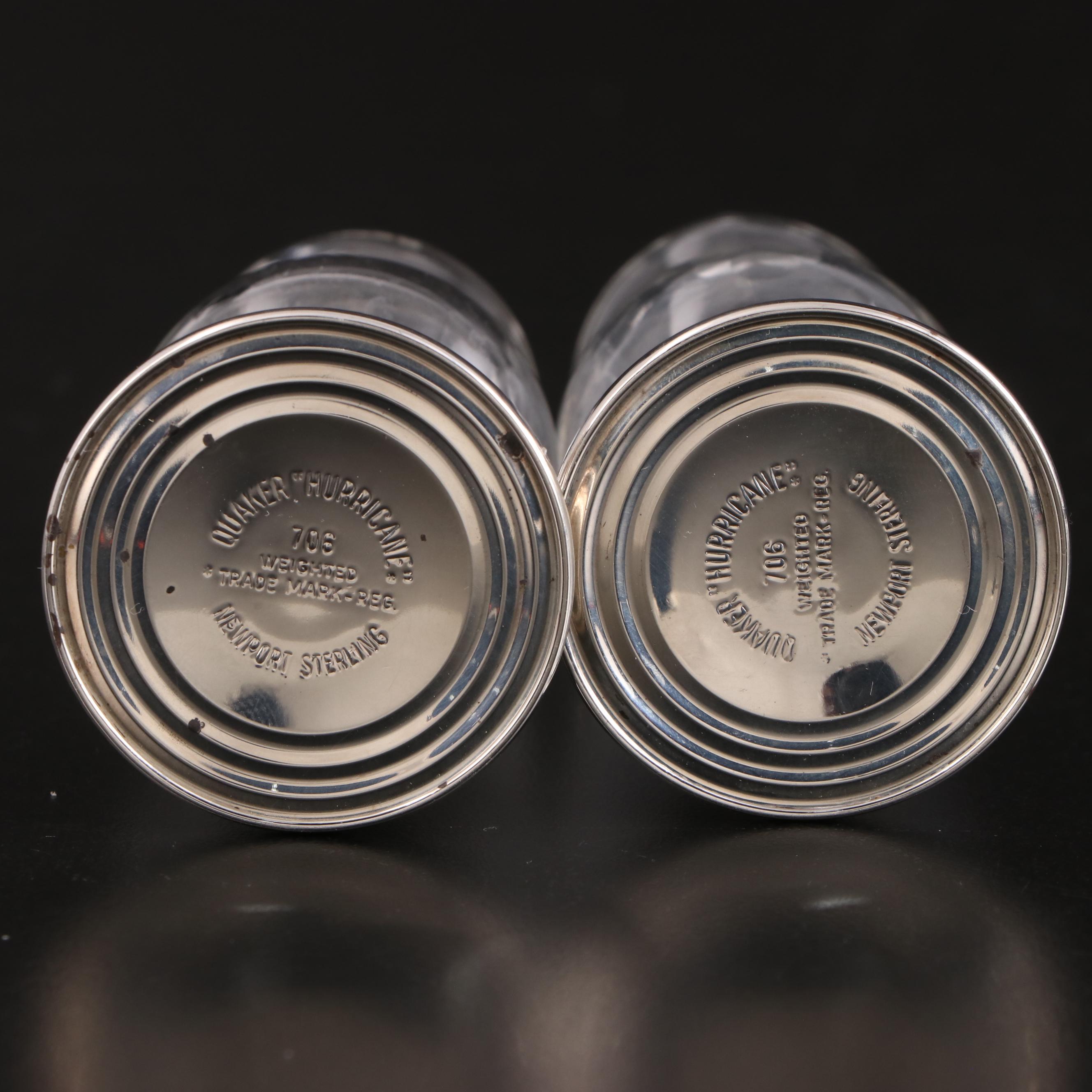 Sterling Silver Rimmed Glass Coasters and More Tableware, Early/ Mid-20th C.