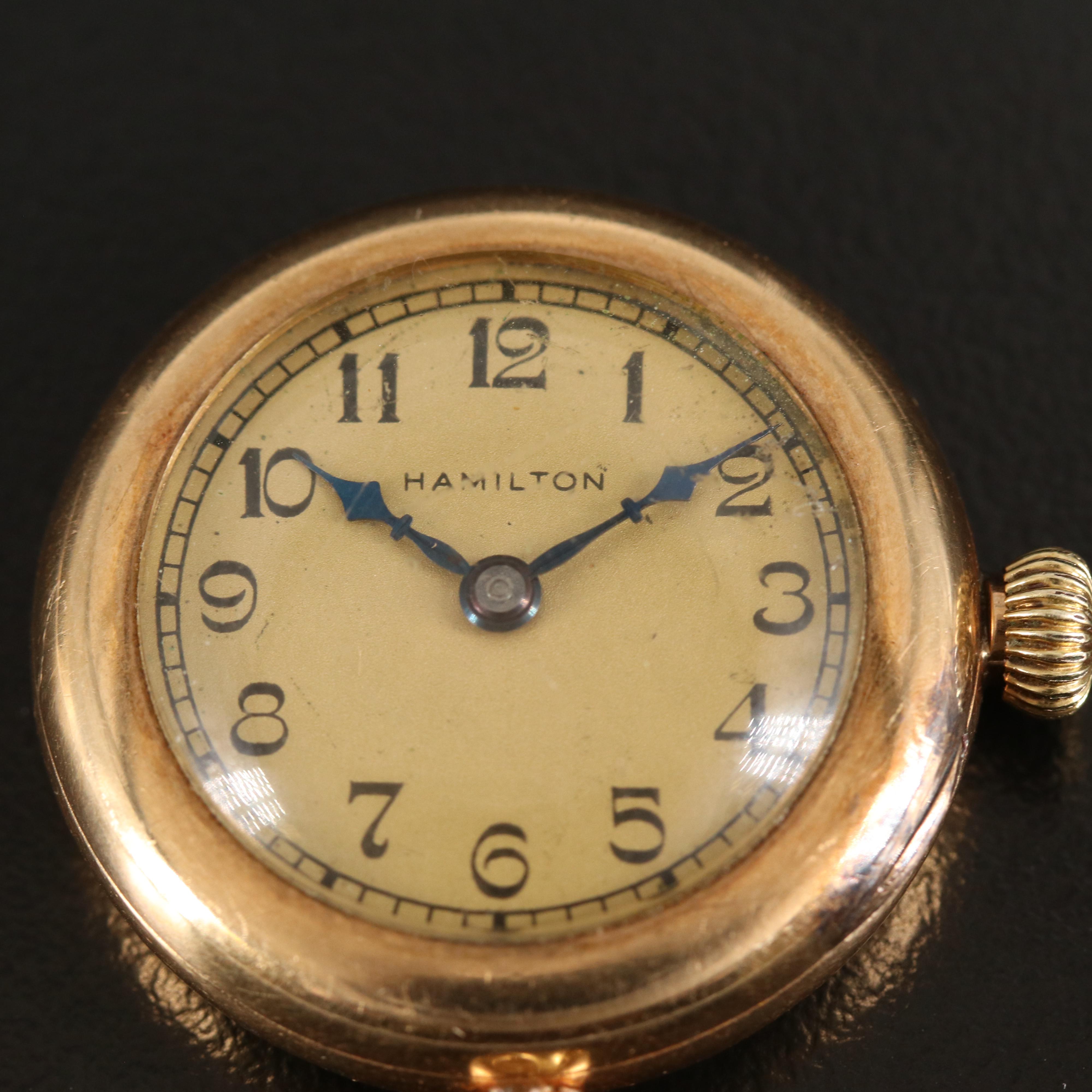 14K 1922 Hamilton Pendant Watch