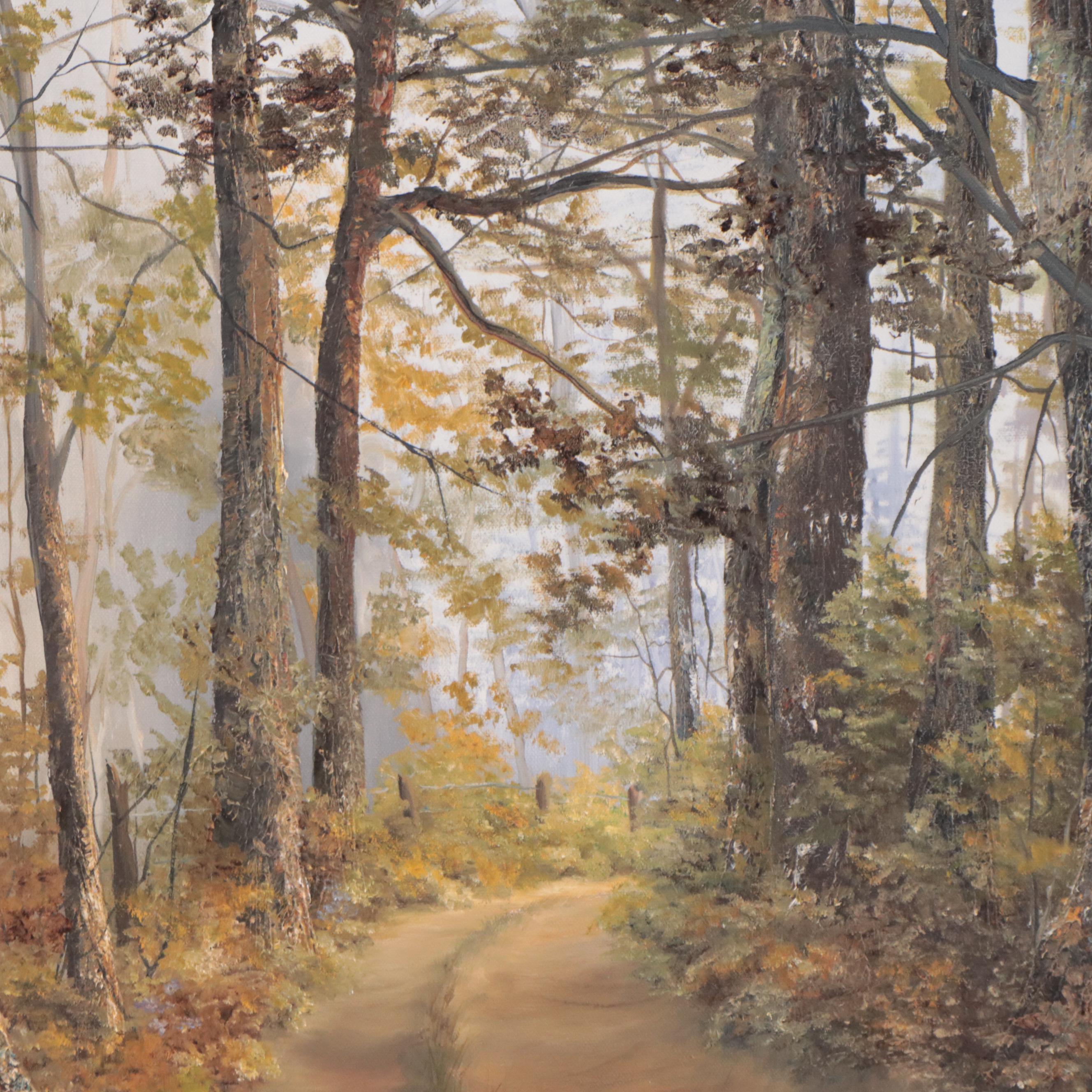Lady Prevatt Wooded Landscape Oil Painting