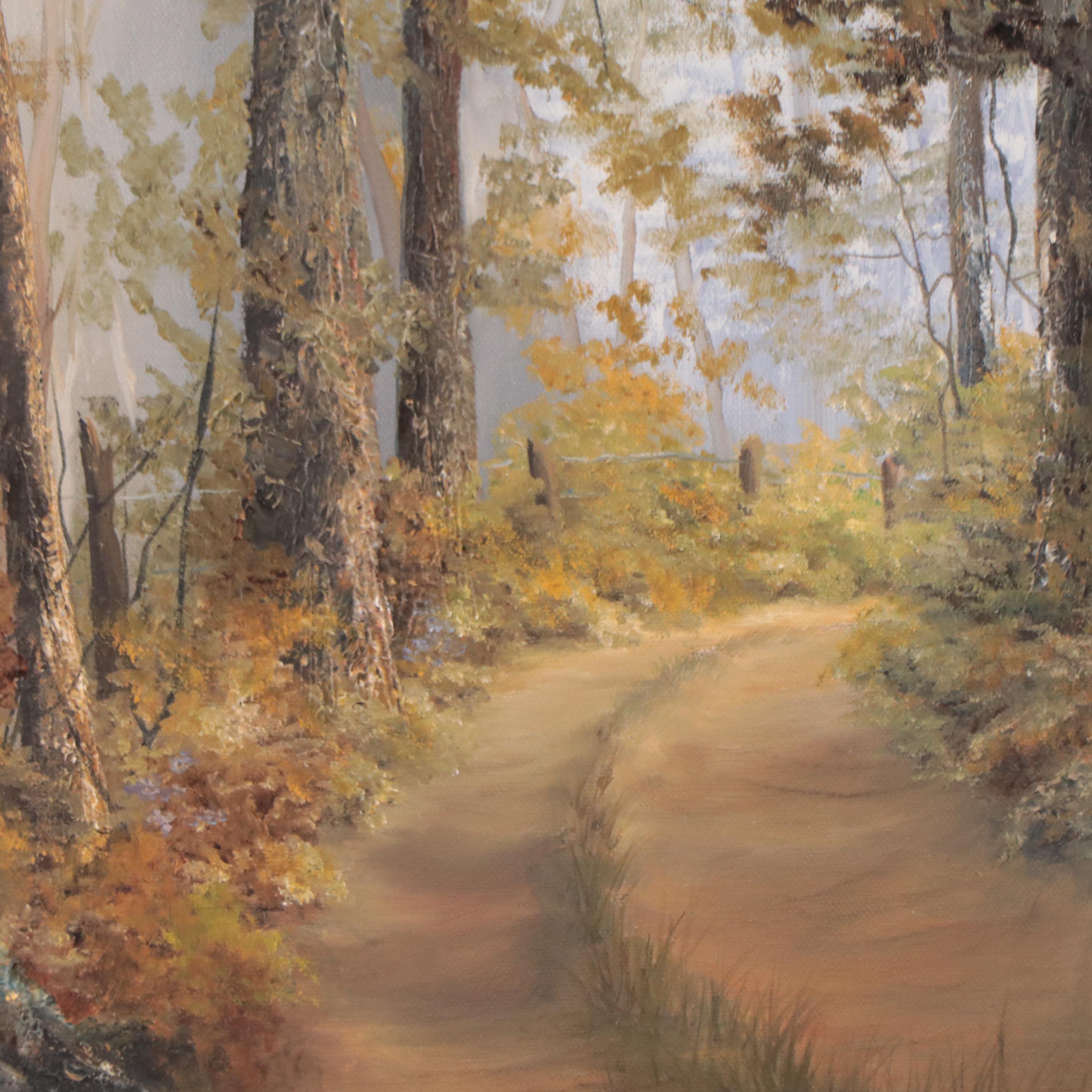 Lady Prevatt Wooded Landscape Oil Painting