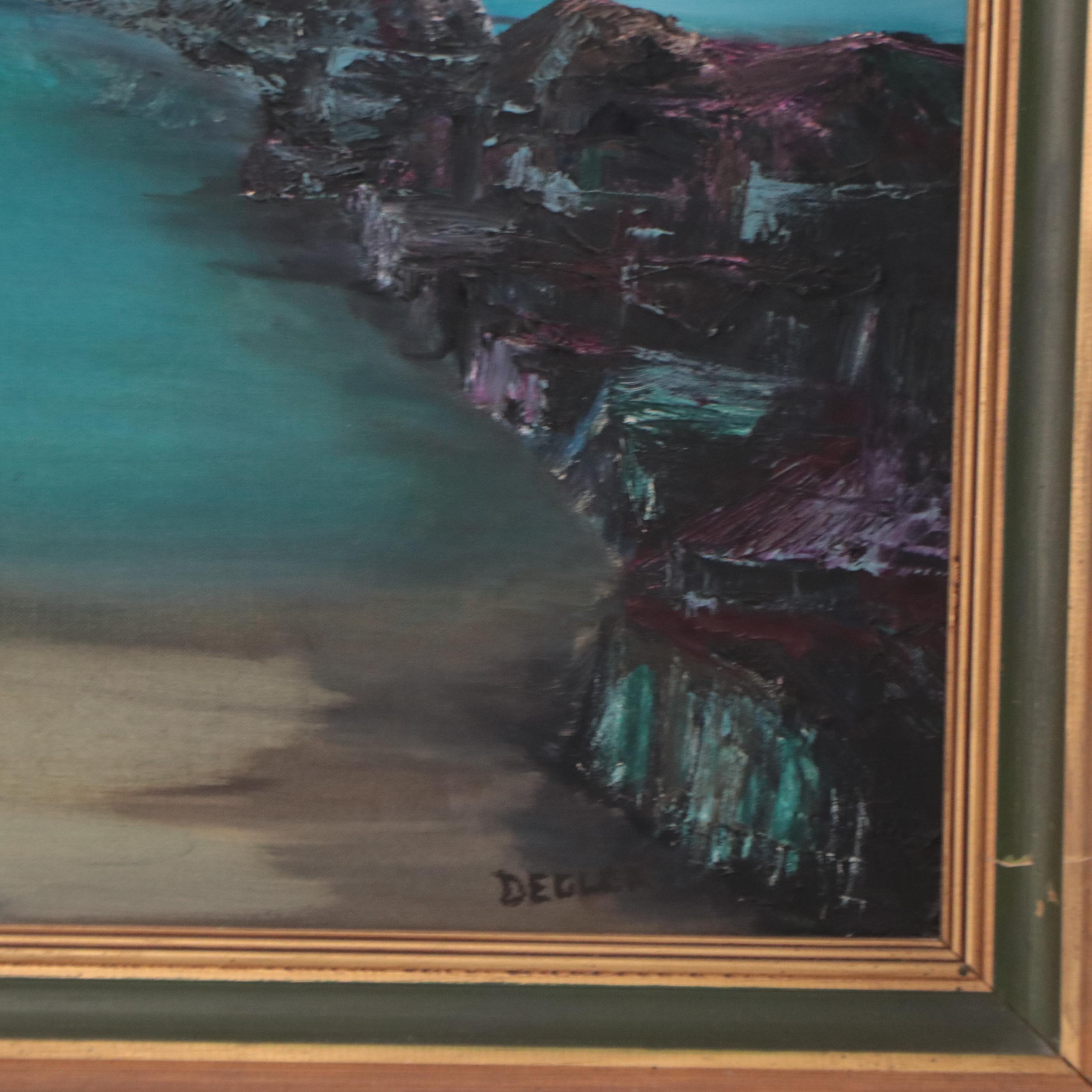 Degler Coastal Landscape Oil Painting