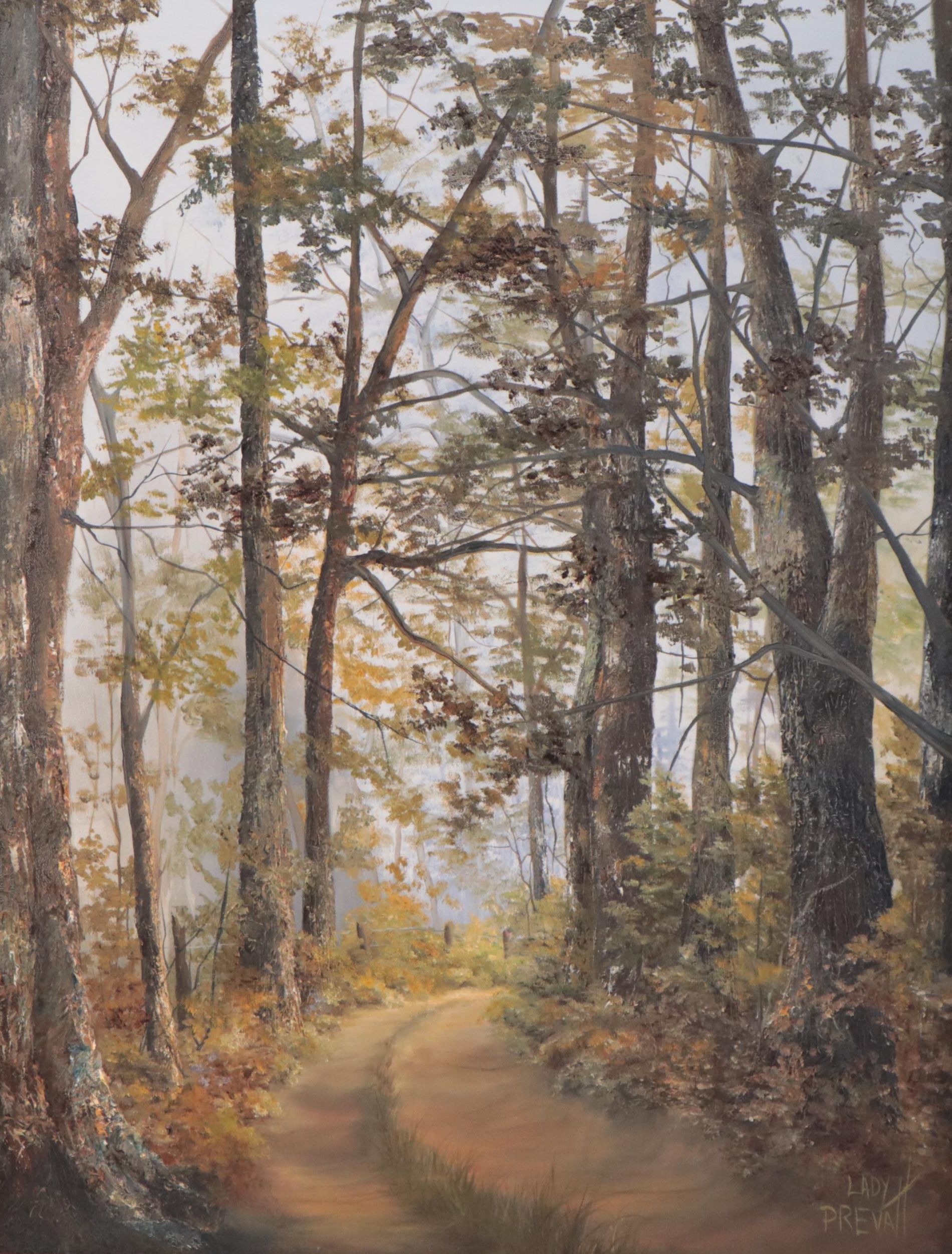 Lady Prevatt Wooded Landscape Oil Painting